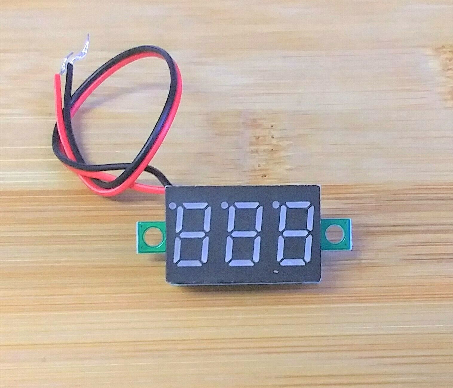 BBT 2 Wire Red LED 12 volt Mini Digital RV Volt Meter