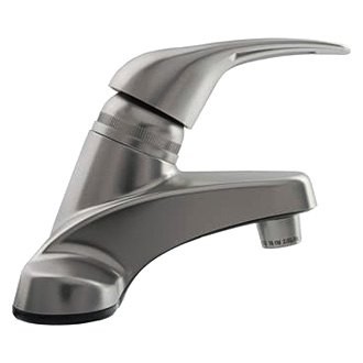 Dura Single Lever Plastic Satin Nickel Low-Arc Lavatory Faucet w Lever Handle