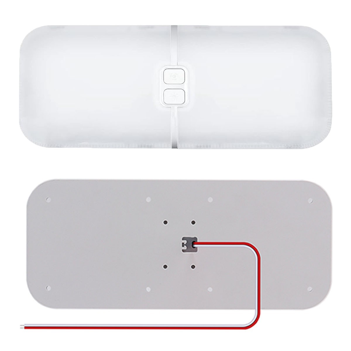 NEW LED 12v CEILING FIXTURE DOUBLE DOME LIGHT FOR CAMPER TRAILER RV MARINE 2pack