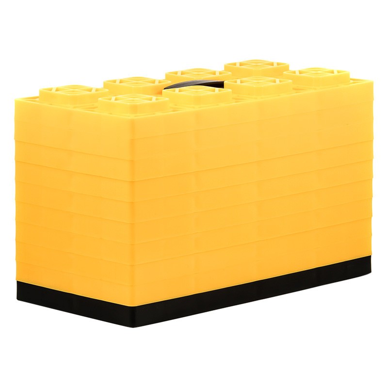 Camco 44515 FasTen Yellow Leveling Blocks w T-Handle 10 Pieces
