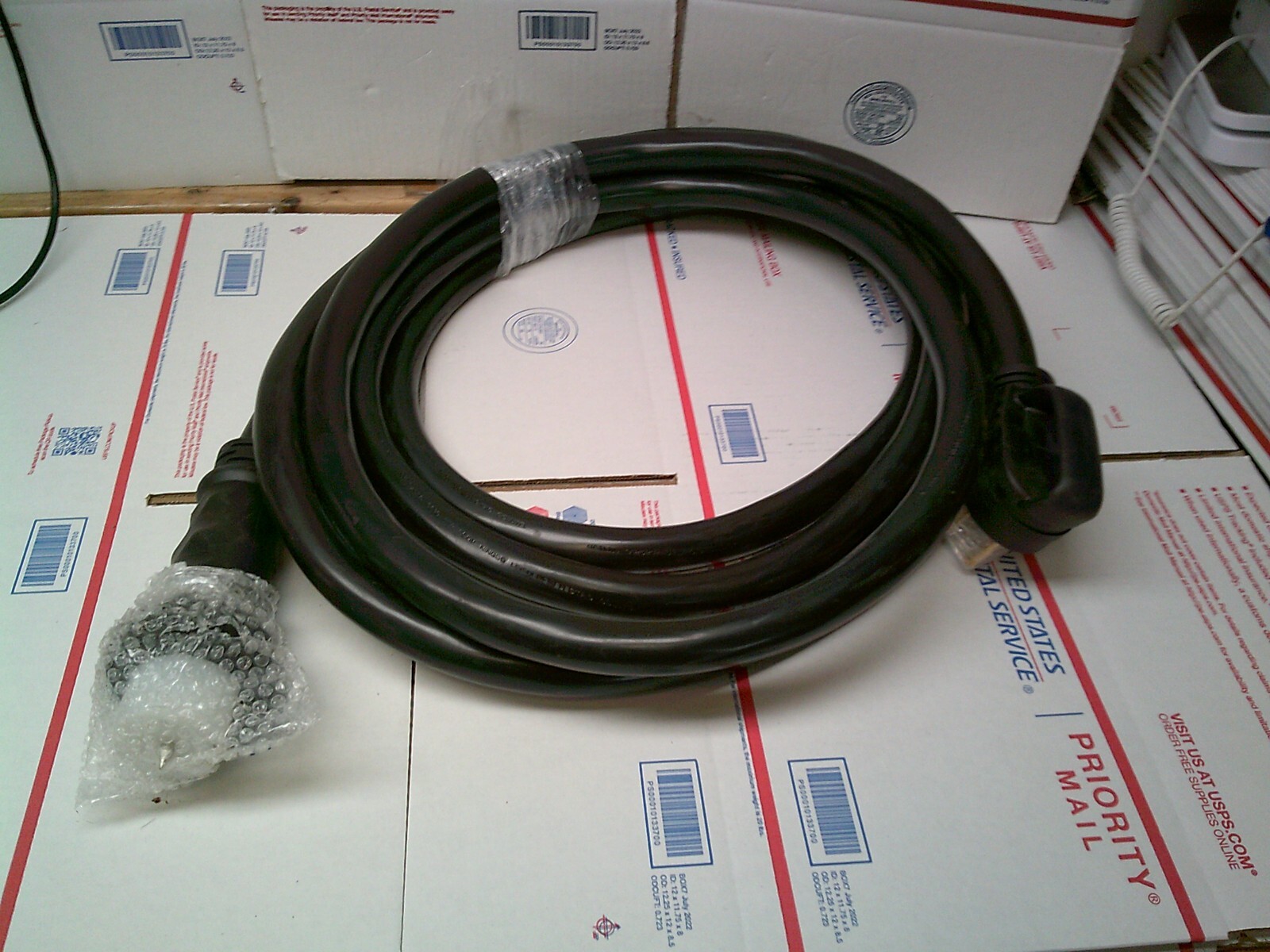 ELECTRIC BLACK RV POWER CORD 20FEET 3125212 600V 6AWG NEW FAST / FREE SHIPPING