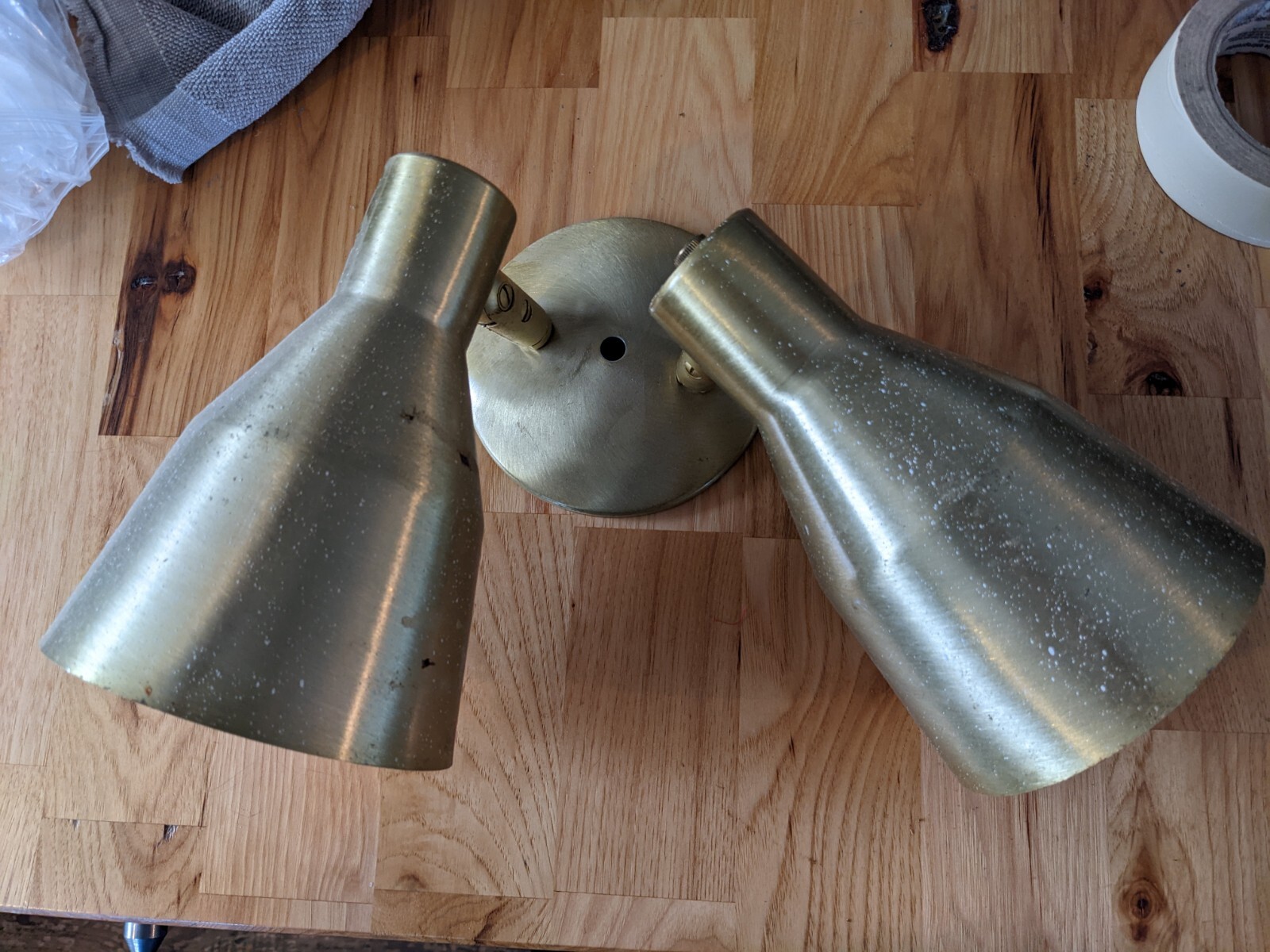 Vintage MCM Brass Retro Indoor Home Camping Trailer Metal Sconce Reading Light