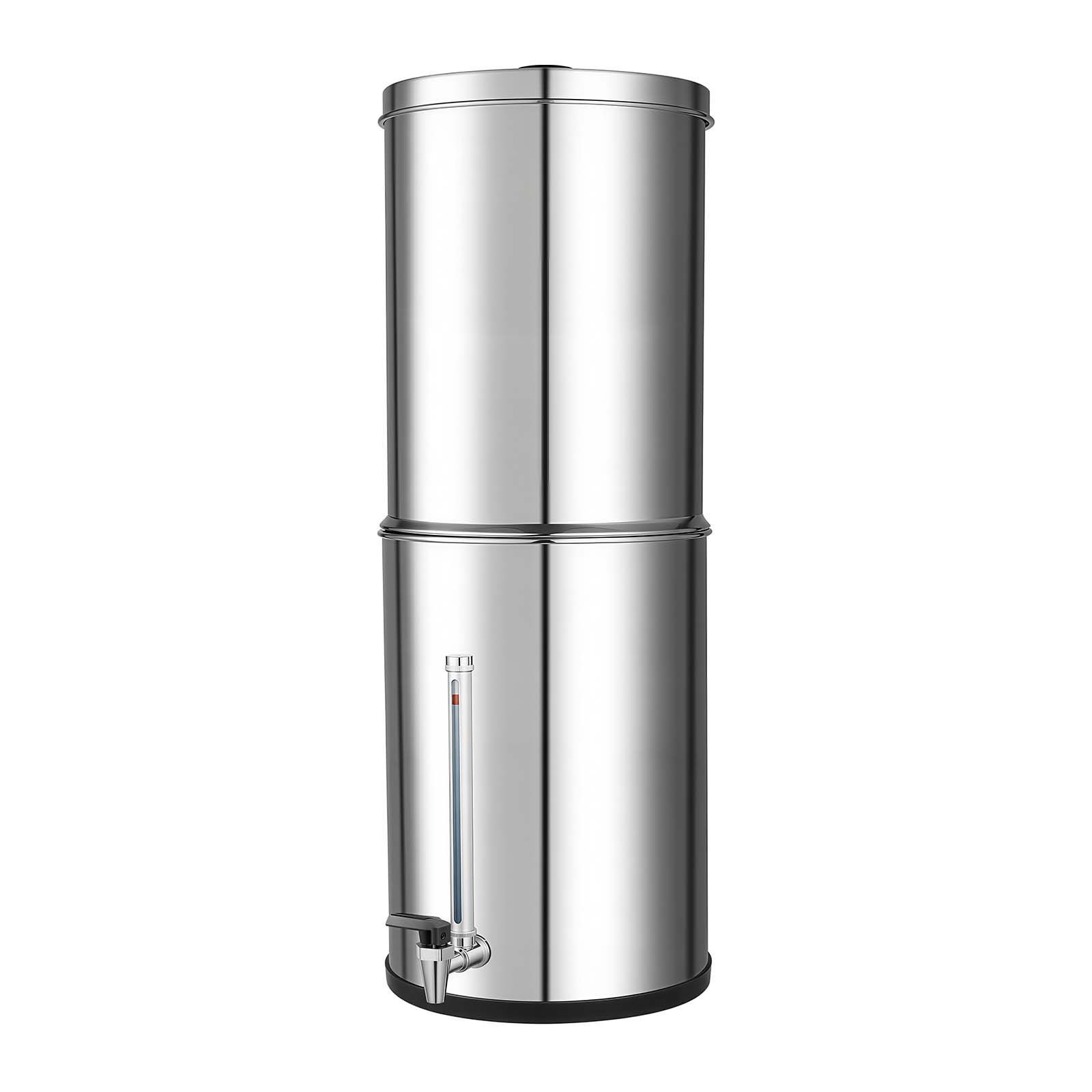 304 Stainless Steel Gravity Water Filter 3.25G NSF Certified w 2 Filters