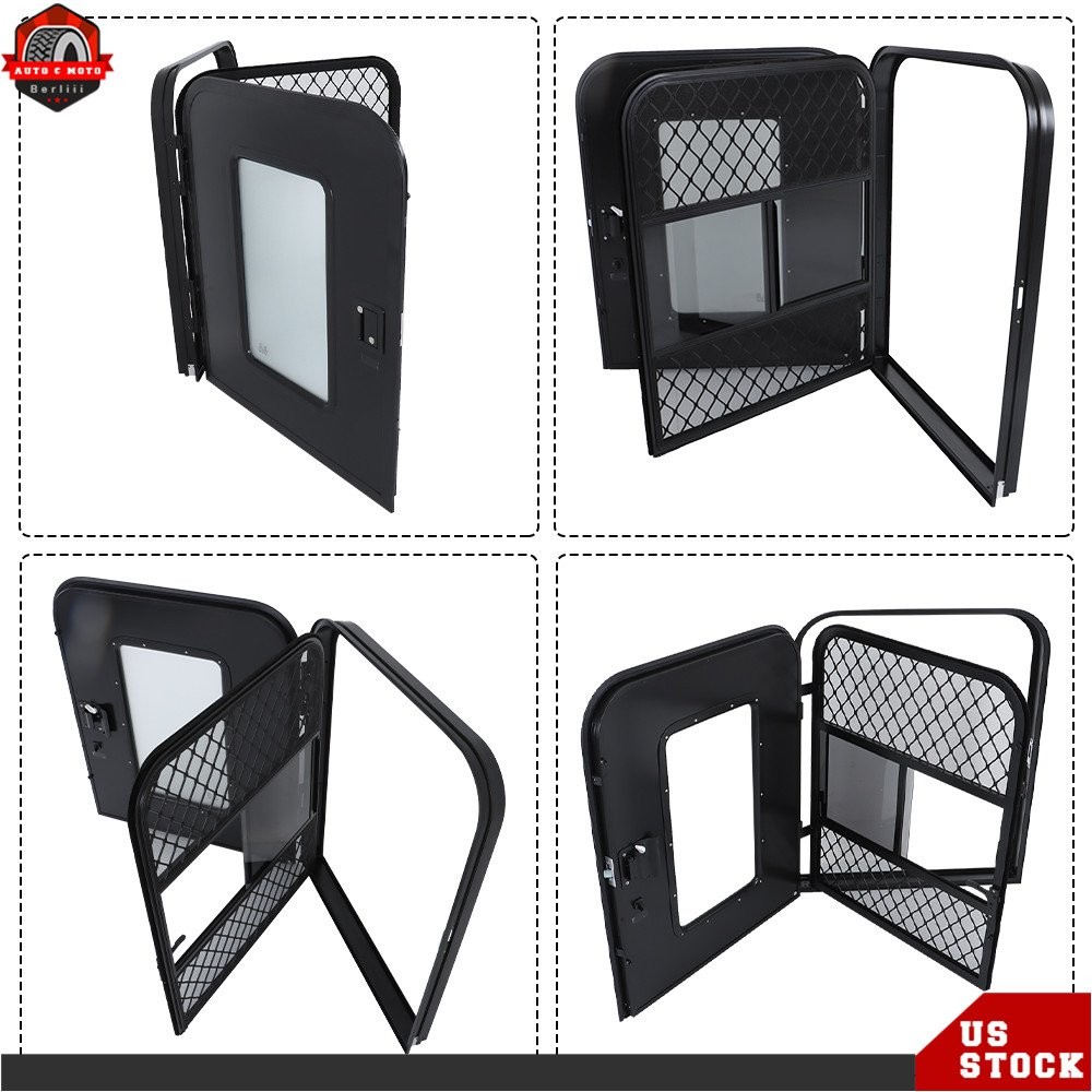 RV Camper Passenger/Driver Side Trailer Door 23″~28″×32″~44″ Entry Door W/ Lock