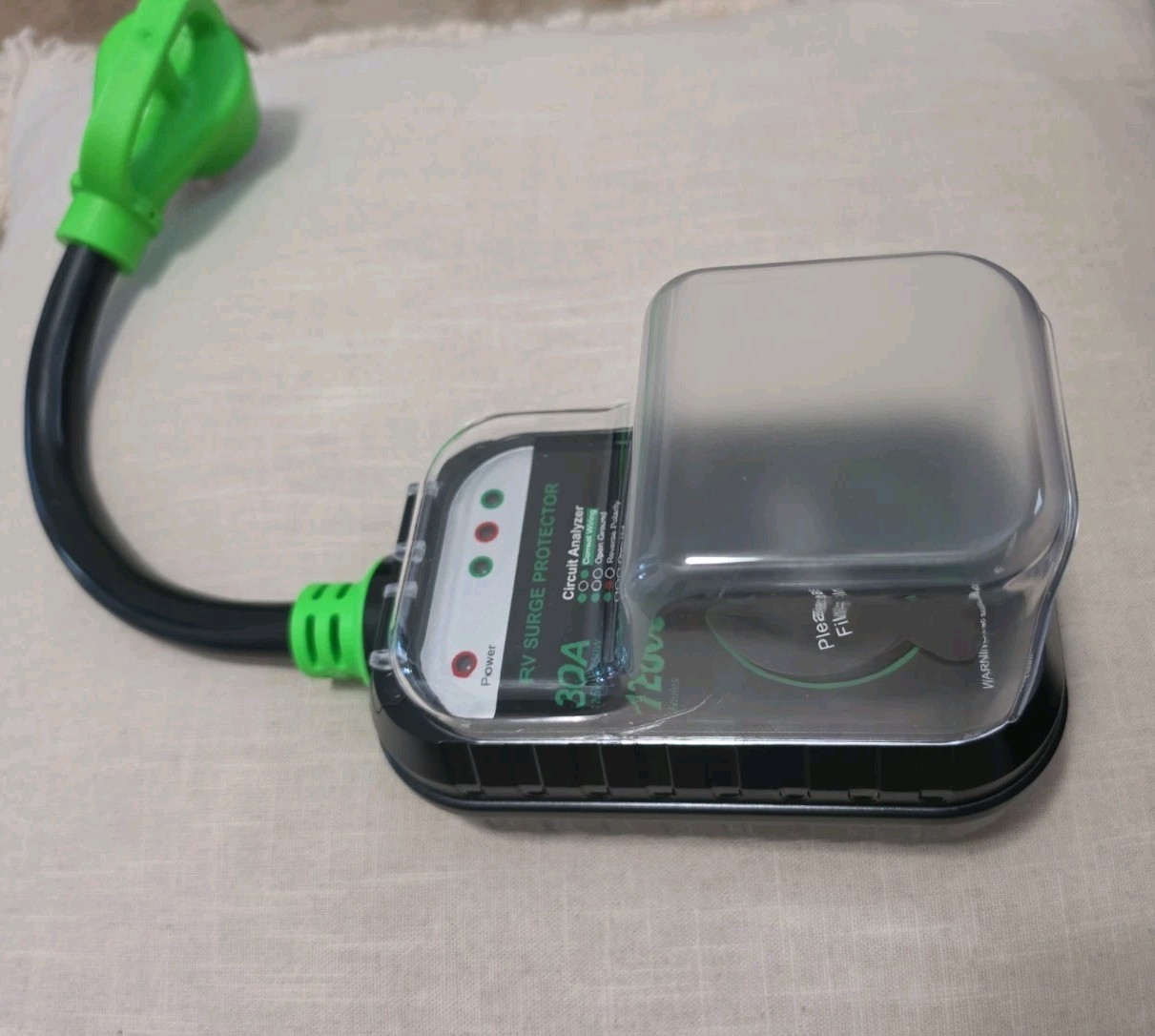 New Waterproof 30 Amp 12000 Joules RV Surge Protector with Circuit Analyzer