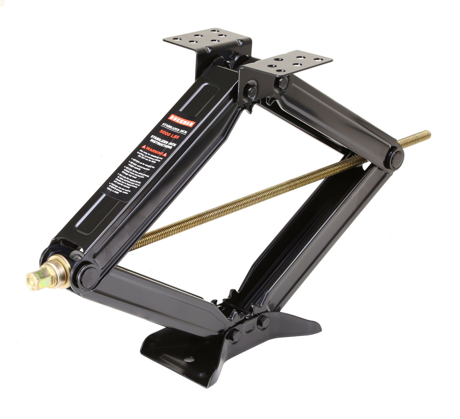 Set 2 ROCKMAN RV CamperTrailer Stabilizer Leveling Scissor Jack Kit 24″ 5000lbs