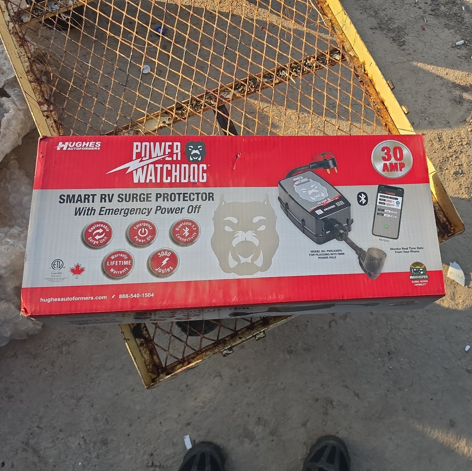 Hughes PWD30EPO Power Watchdog 30 Amp Auto Shutoff Smart RV Surge Protector