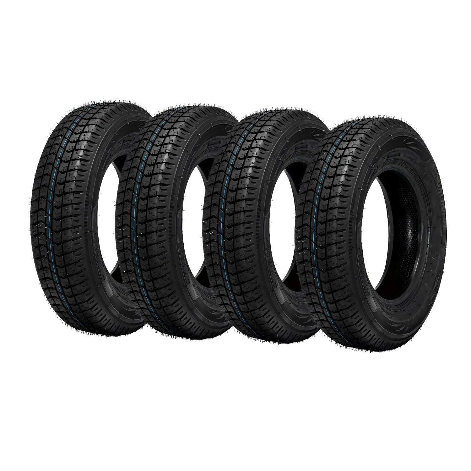 Set 4 ST205/75D15 Trailer Tires 205 75 15 Heavy Duty 6Ply 205/75/15 Trailer