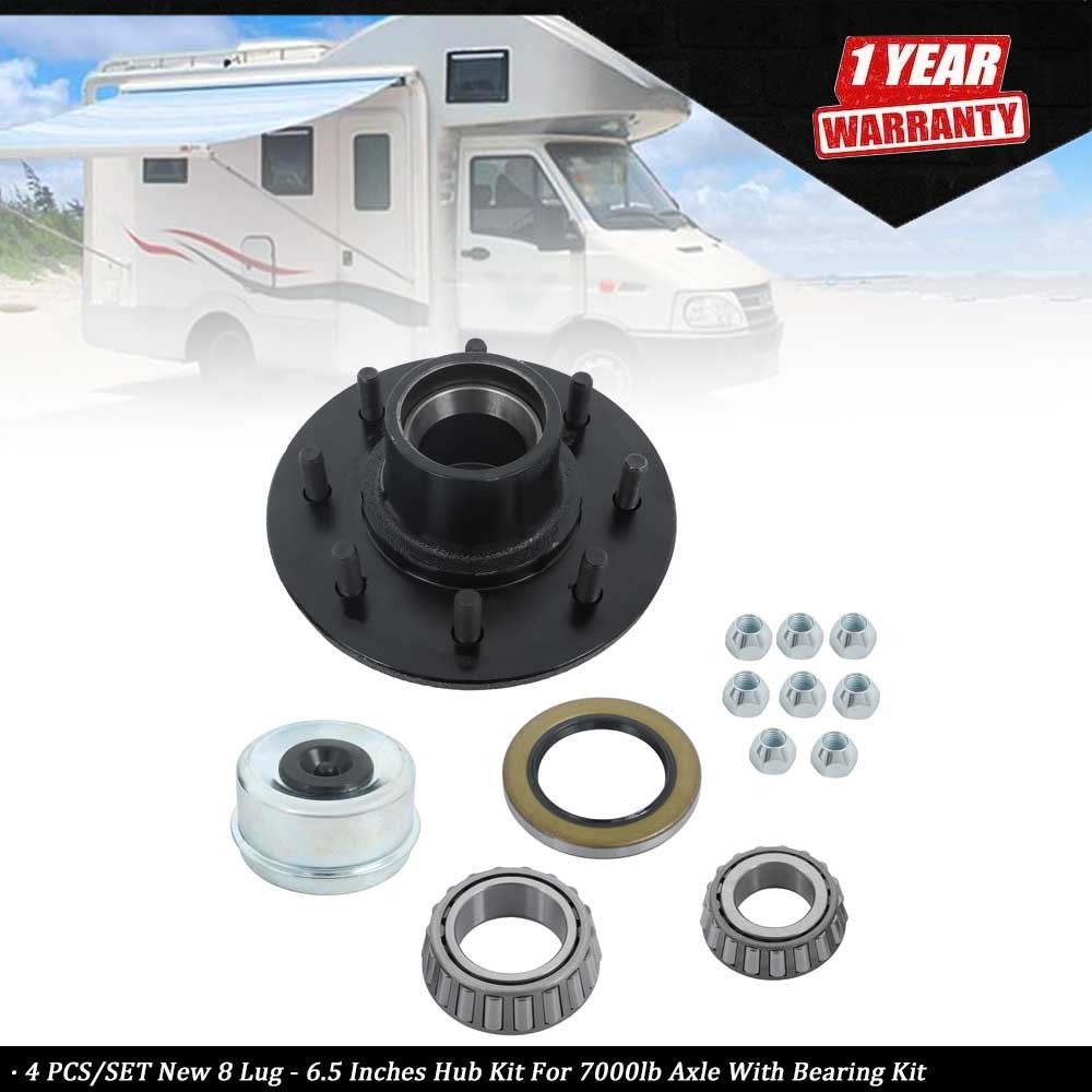 8 Lug – 6.5 Inches Hub Kit For 7000lb Axles with #42 Spindles With Bearing Kit