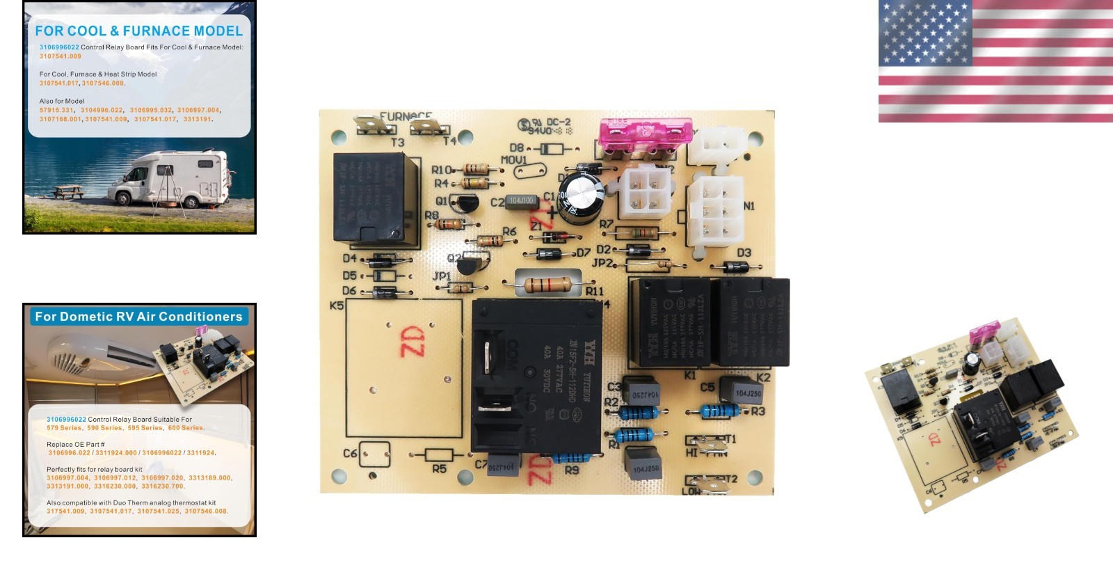 Dometic Heat & Cool Relay Control Board 3106996.022 for Efficient AC Performance