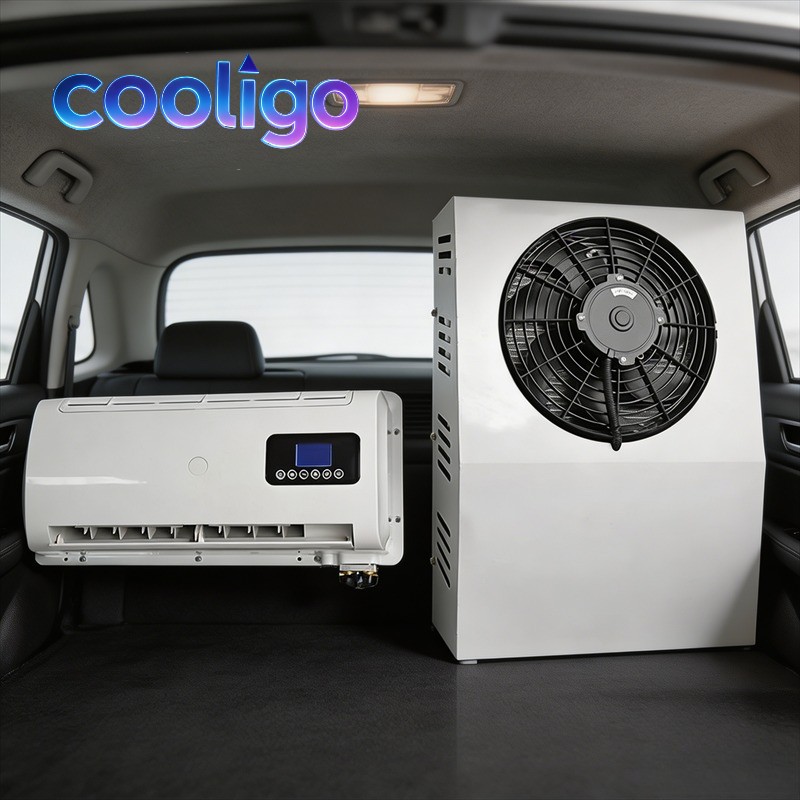 Cooligo 12V Split Cooling Truck Cab Air Conditioner Kits For Semi Bus Caravan RV