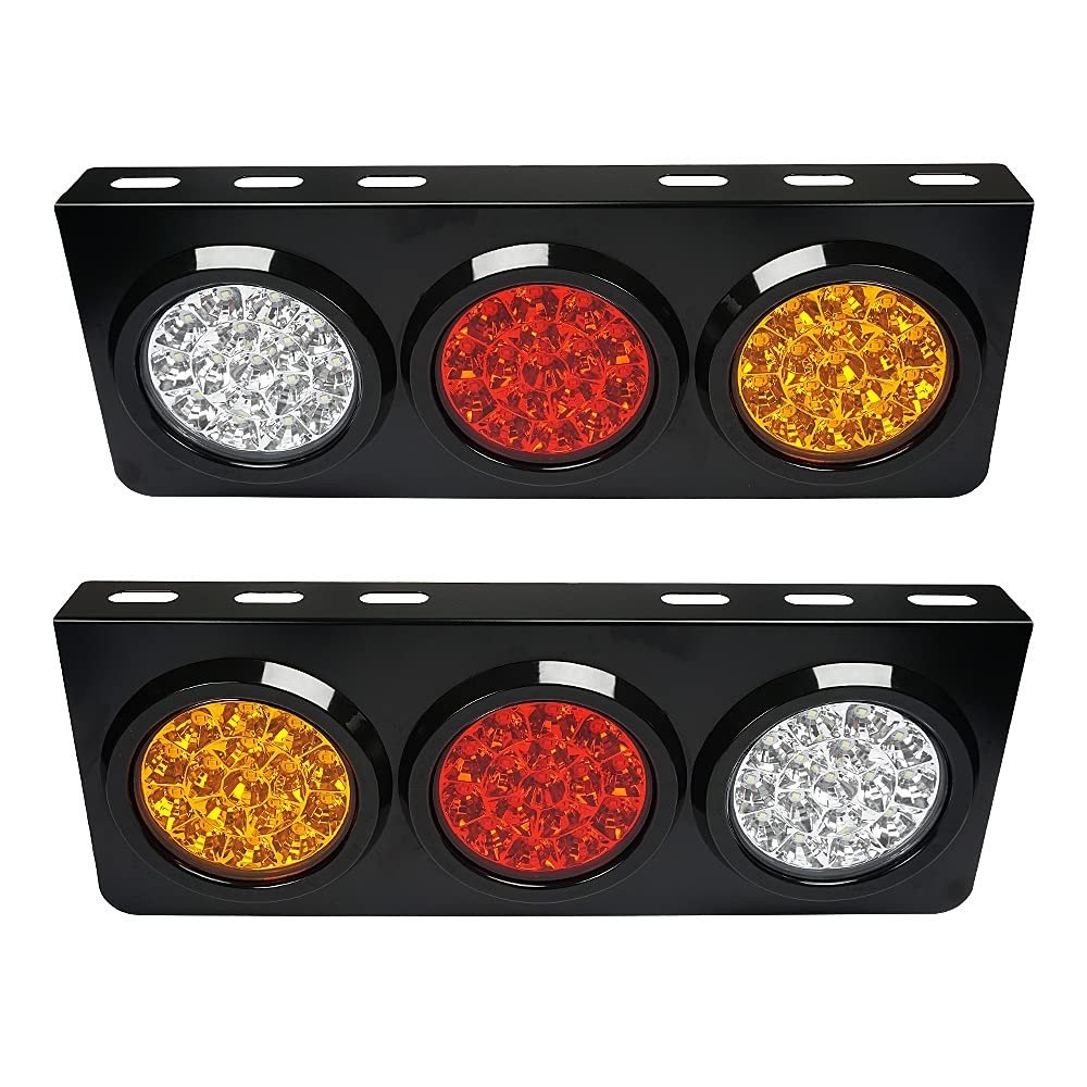 Led Truck/trailer Tail Lights With Iron Bracket Base Waterproof Dc1224v 48led Ta