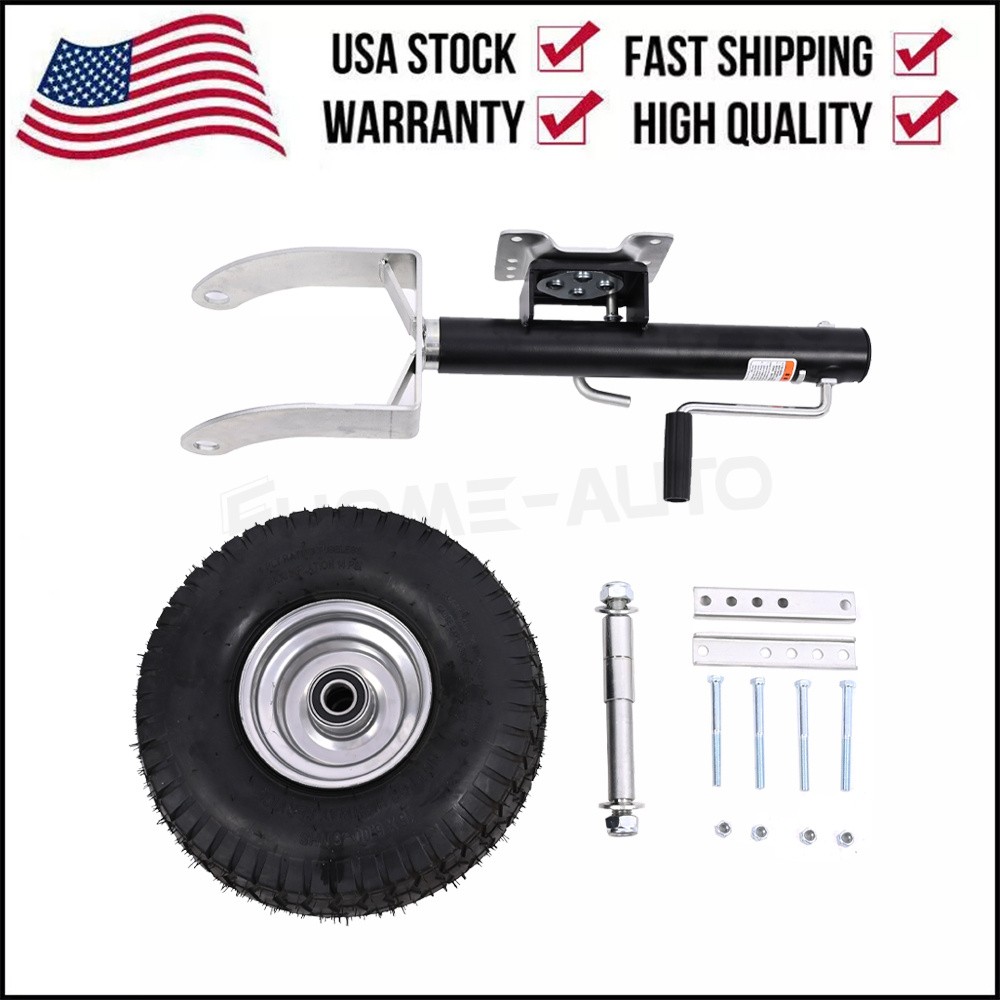 2000LB 13.38″Jack Wheel FOR Beach Boat Trailer Heavy-Duty Bolt-On Swivel Jack