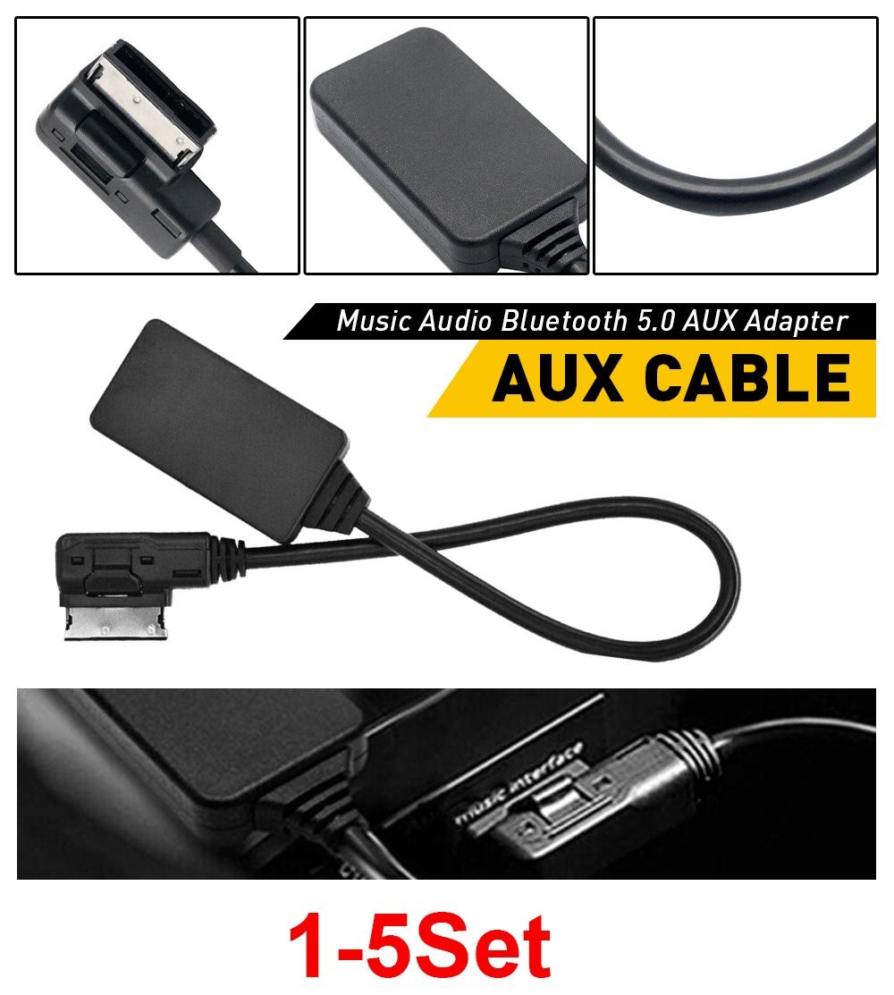 1-5Pcs Bluetooth Audio AUX Cable Adapter Wireless Module For Audi A4 A5 A6 A8 Q7