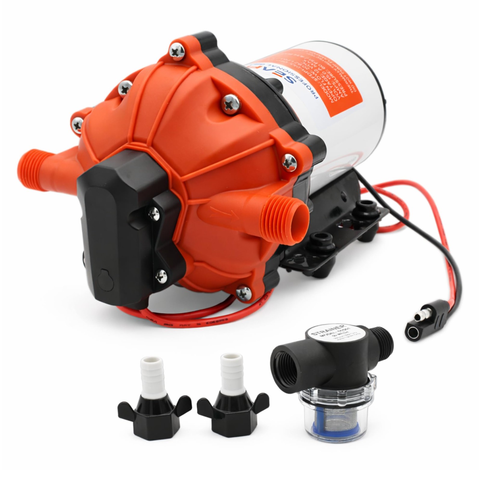55 Series 12V RV Water Pump 5.5 GPM 60 PSI Diaphragm Heavy White