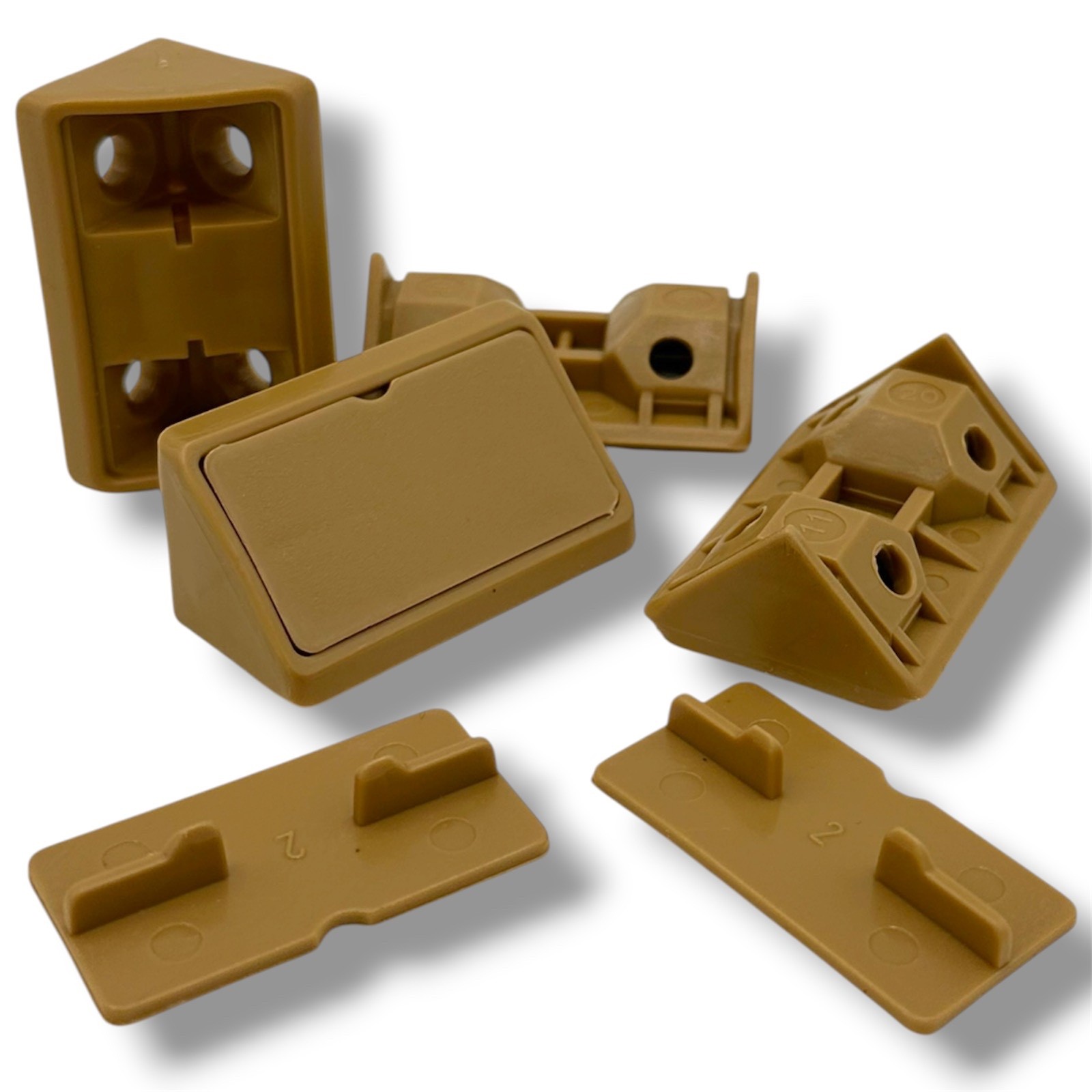 Campervan Corner Connector Fixings Beige 44mm Furniture Blocks Shelving DIY