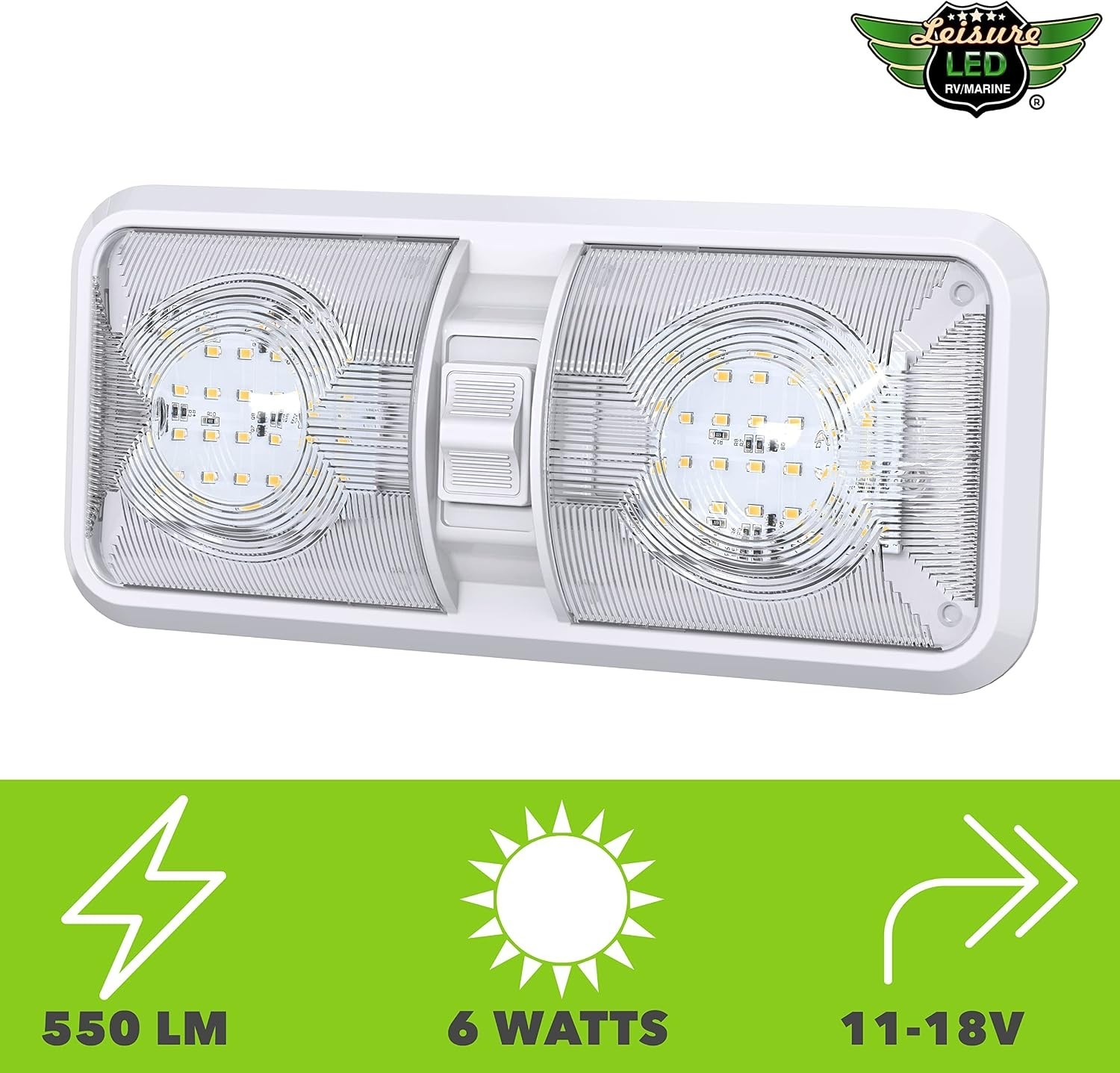 Compact LED Ceiling Light for RVs – 6W, 4000K Natural White with 3-Way Switch