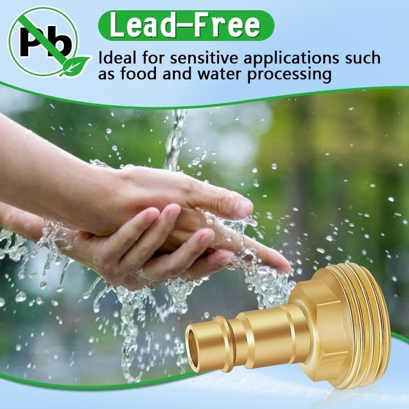 Lead-Free Brass RV Spray Port Quick Connect Adapter for Outdoor Showers