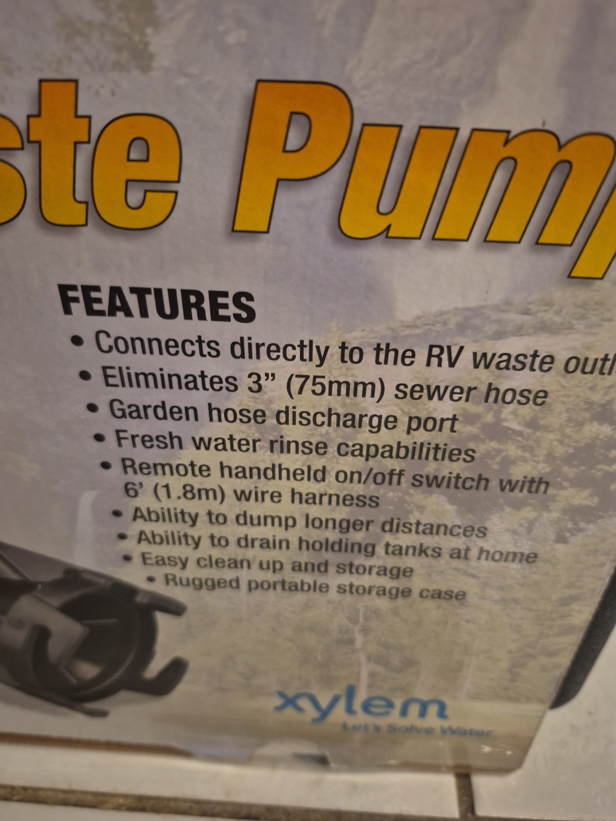 FLOJET Portable RV Waste Pump w/Hard Case 12V DC 18555000 – Open Box