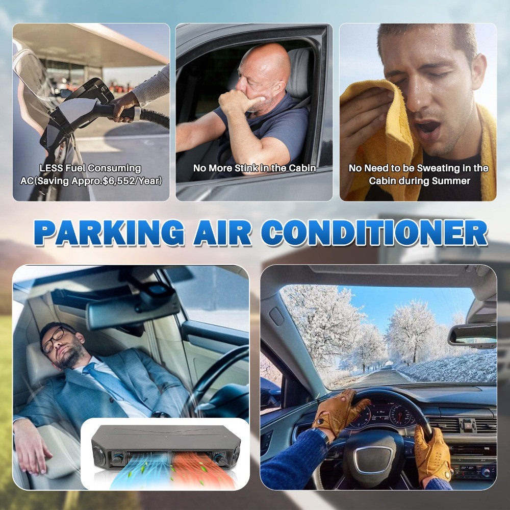 12V Cool & Heat Underdash Air Conditioner Electric Energy Efficient A/C Set