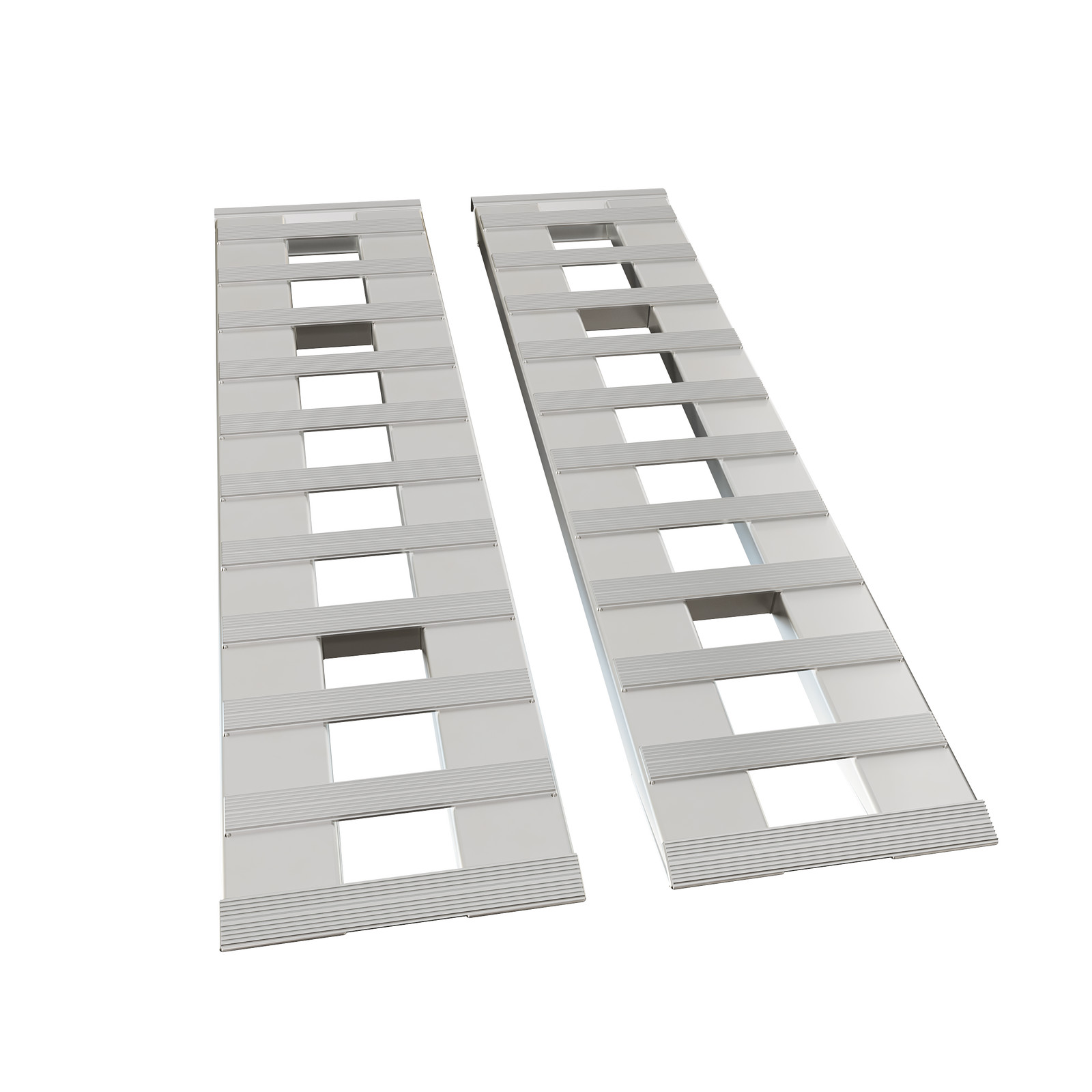 Pair For 60”X15″ Aluminum Ramps 6800 LBS Truck Car Auto Trailer Ramps Hook End