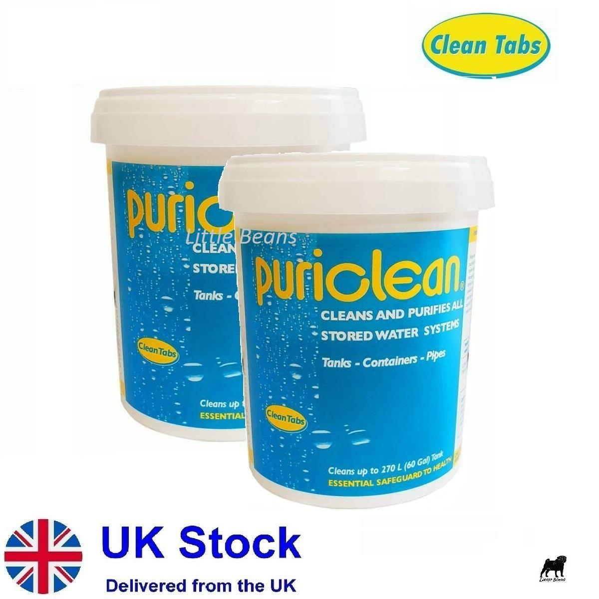 Puriclean Water Purification Treatment 400g Caravan Water System Cleaner x 2