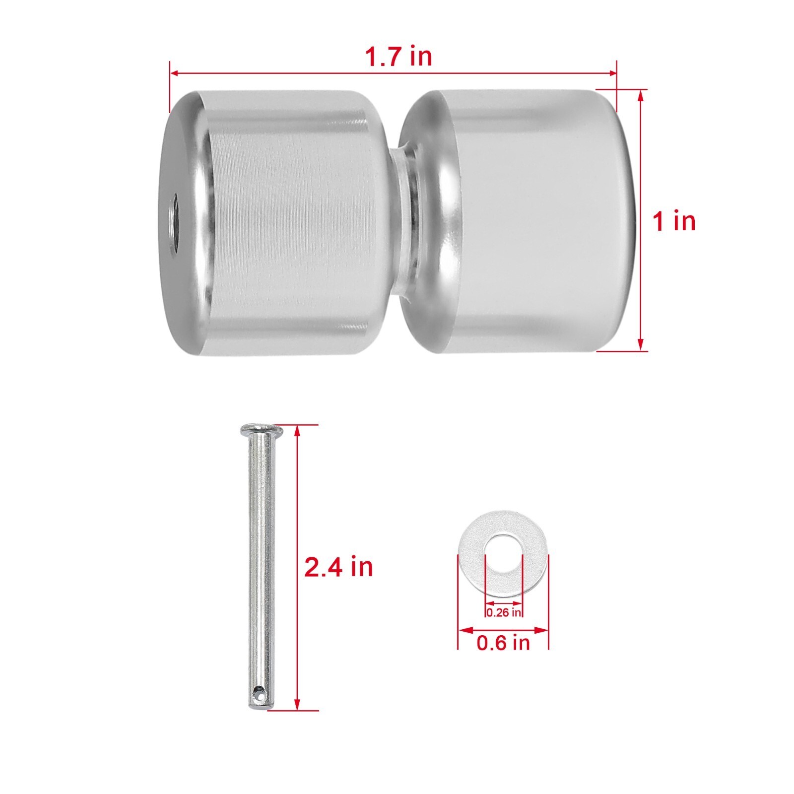 4X Trailer Tailgate Lift Assist Rollers Aluminum Alloy Fit GORILLA-LIFT GMNR925