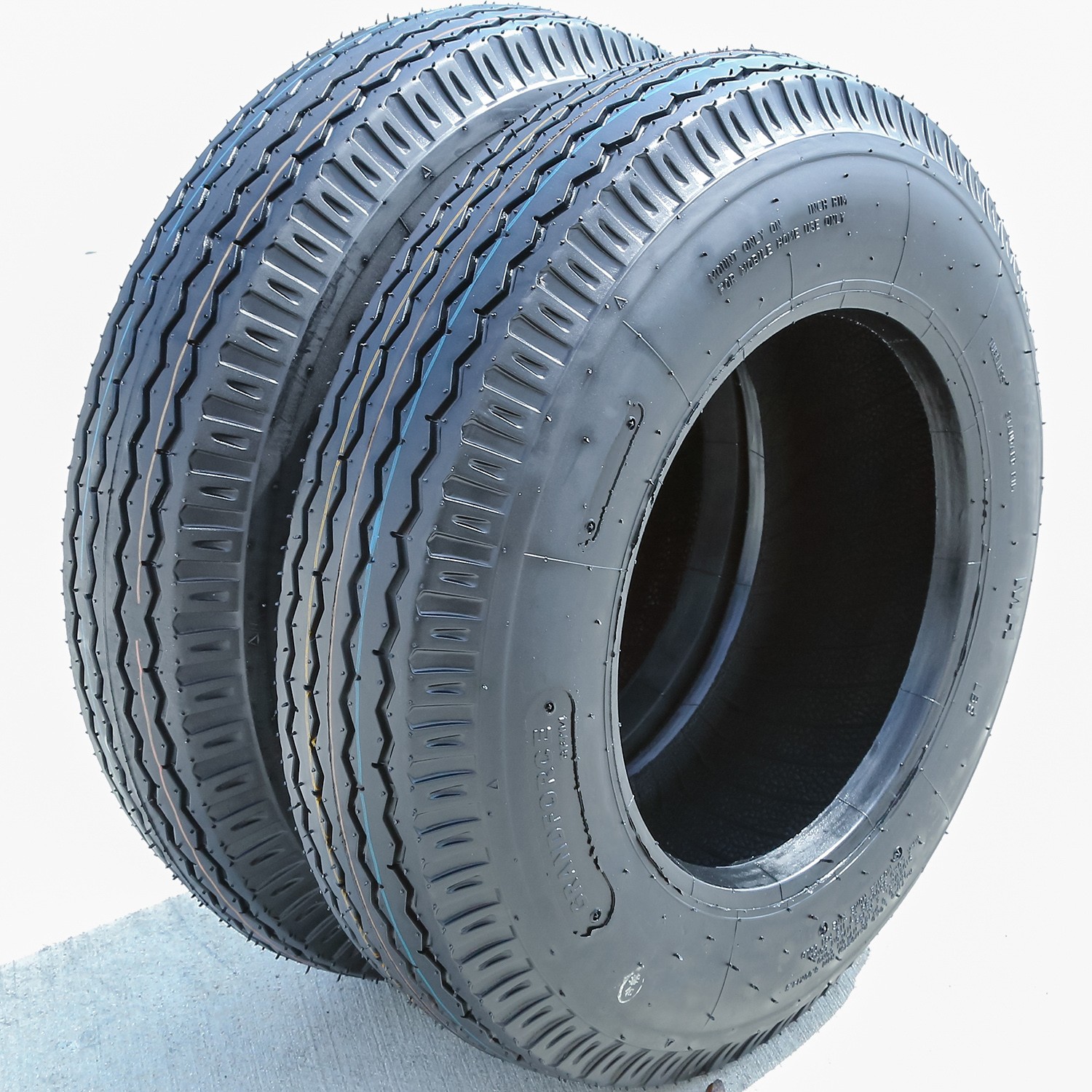 2 Tires Grandforce GF704 ST 8-14.5 Load G 14 Ply Mobile Home Trailer