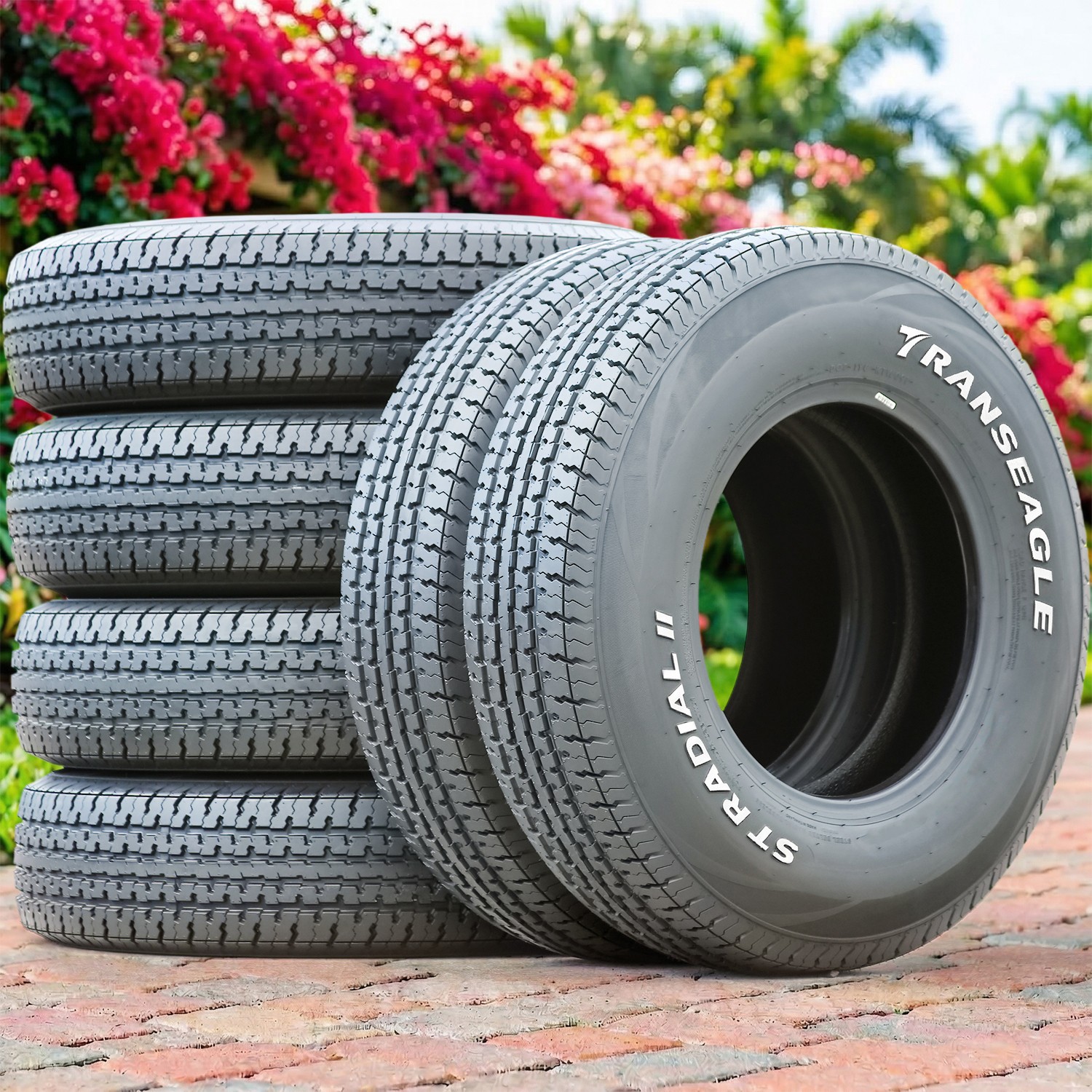 4 Tires Transeagle ST Radial II Steel Belted ST 175/80R13 D 8 Ply (RWL) Trailer