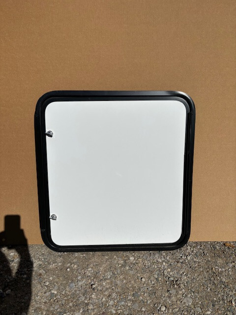 RV/Trailer Cargo Door / Access Door. White 28″x30″x2″, No Locks or Keys, #114B