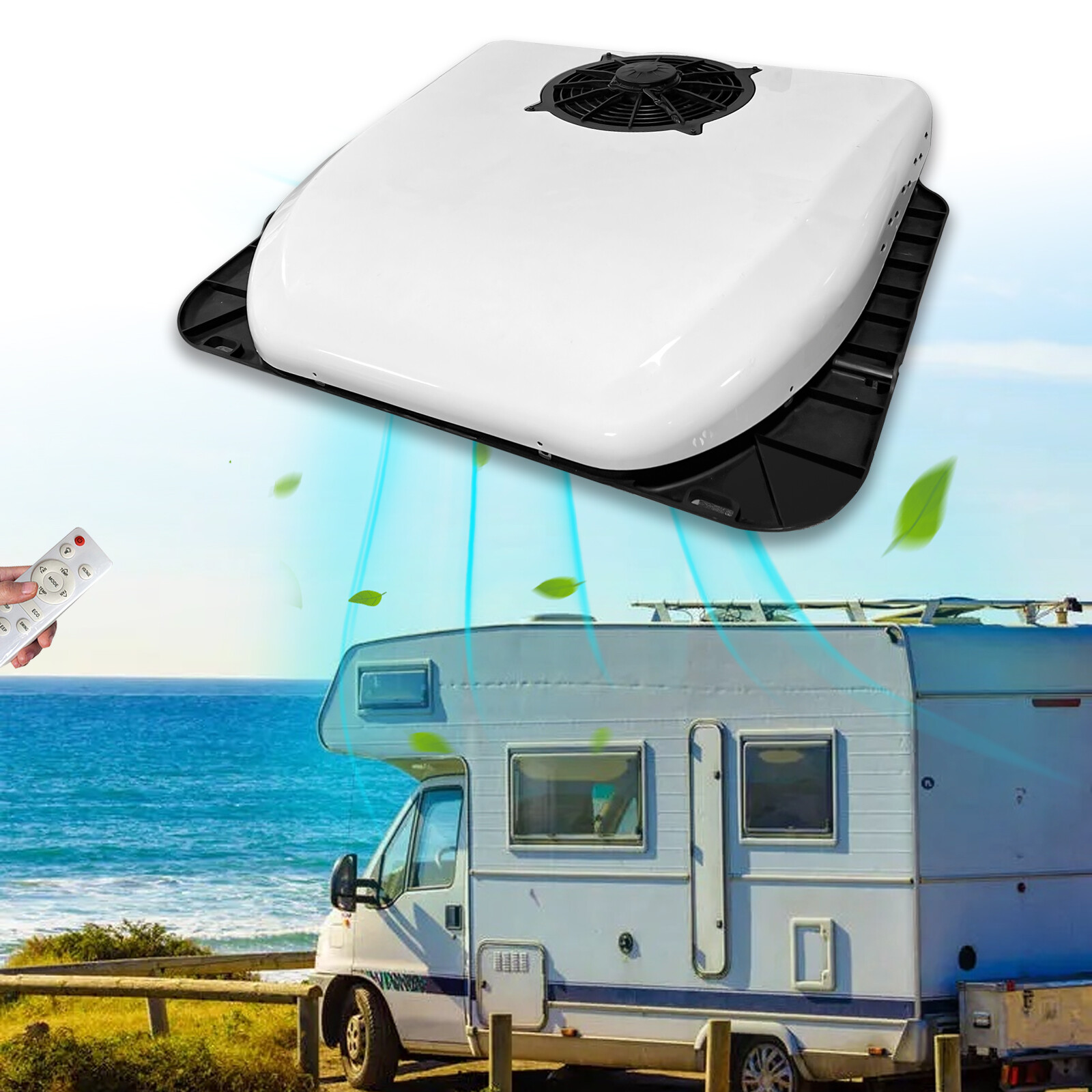 New For RV Trailer Truck 13500BTU Super Thin Air Conditioner 12V Rooftop AC Unit