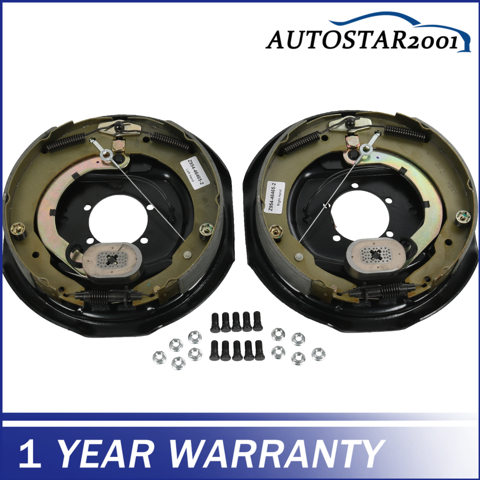 2 Set For Dexter Nev-R-Adjust 7000 Self 12″ Trailer Backing Plate Brake Electric