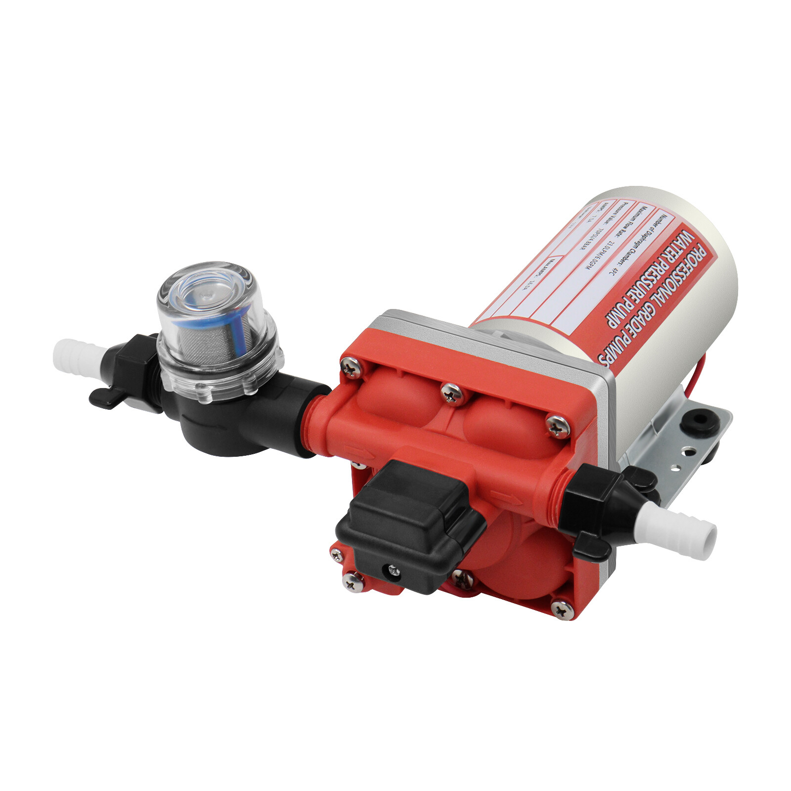 12V 6GPM Water Diaphragm Pump Self-Priming Pump High Pressure 70PSI for RV Boat