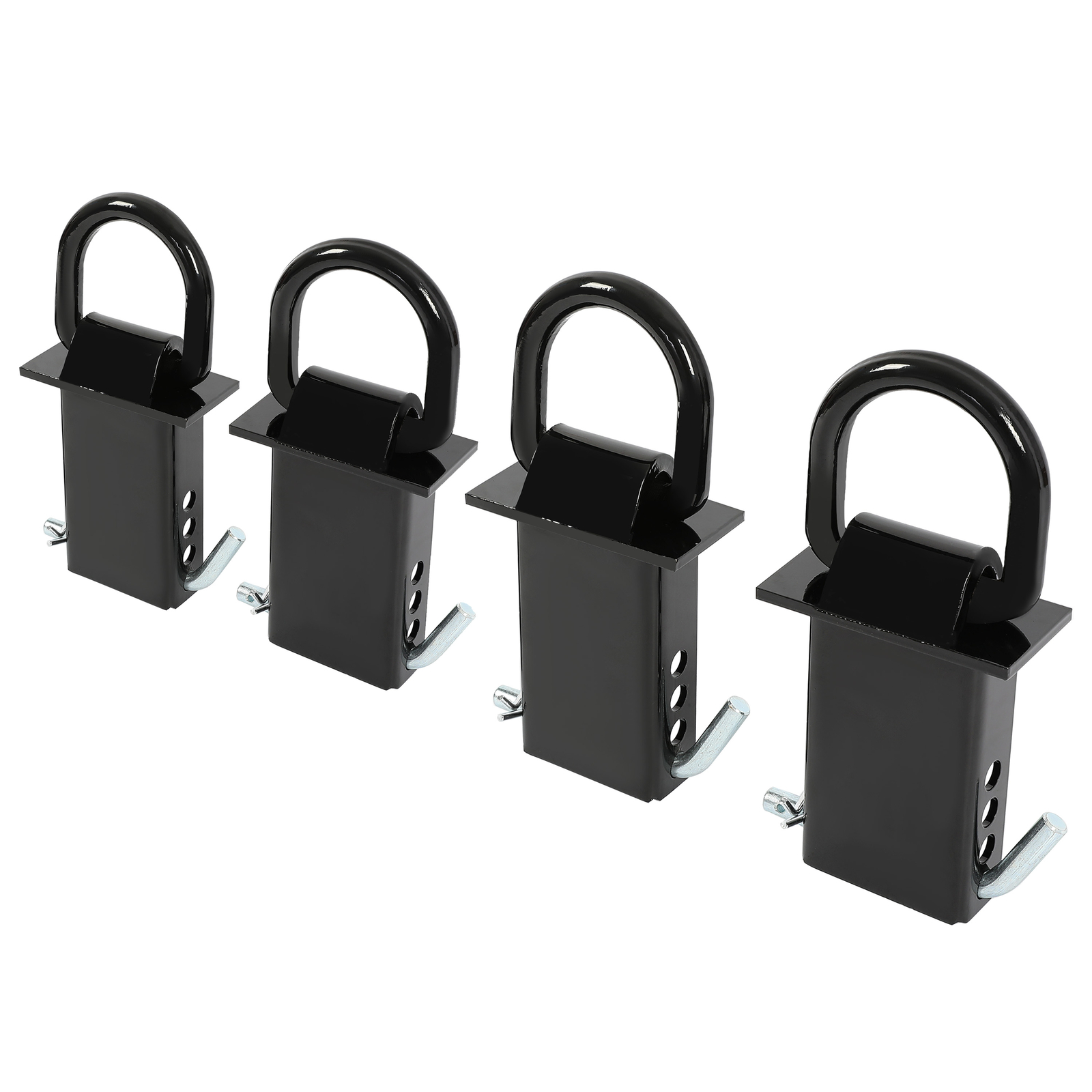 4X Standard 2″x4″ Heavy Duty Trailer Adjustable Stake Pocket D Ring Zinc Coated