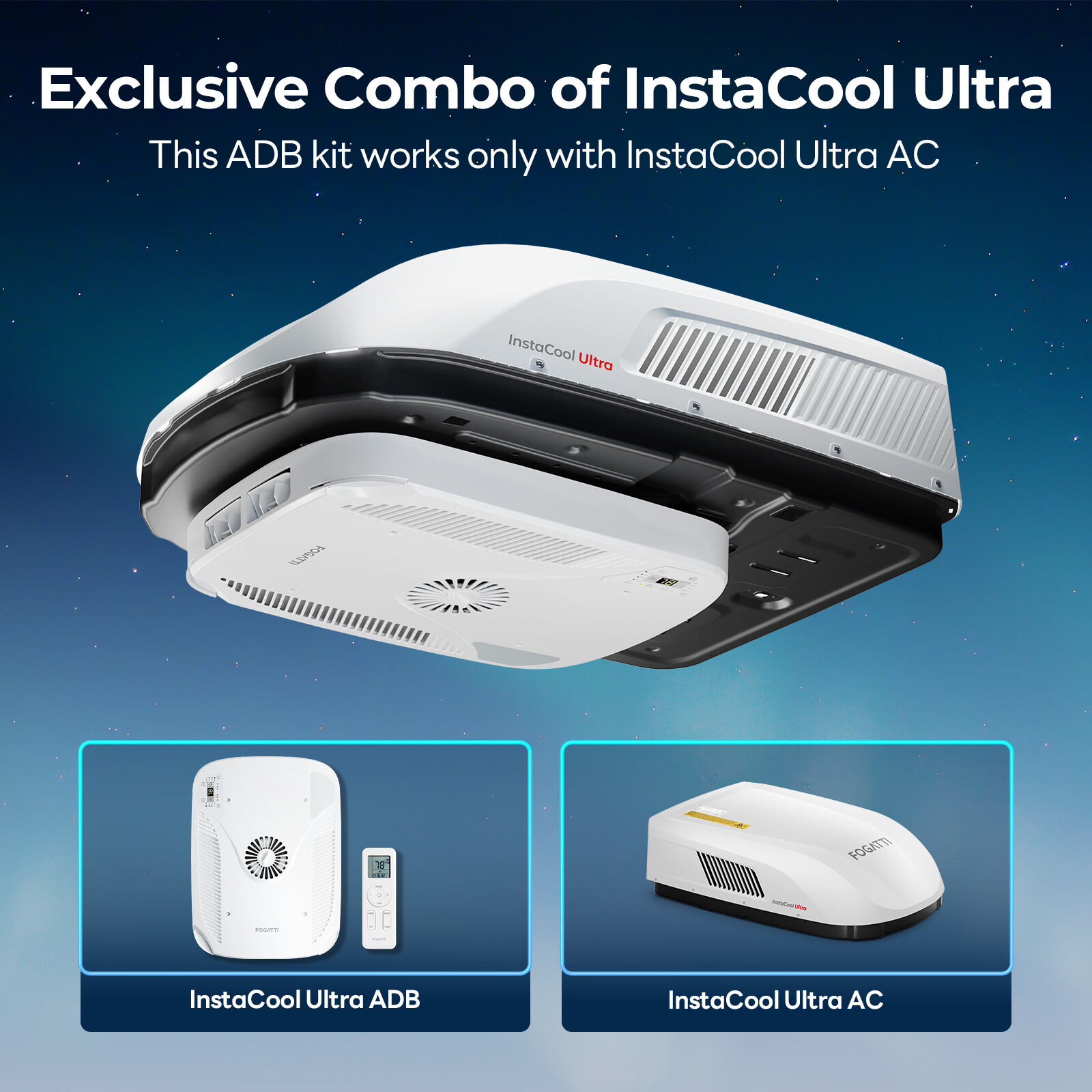 RV Air Conditioner 16,000 BTU with Heat Pump + Cooling WiFi & Remote Control