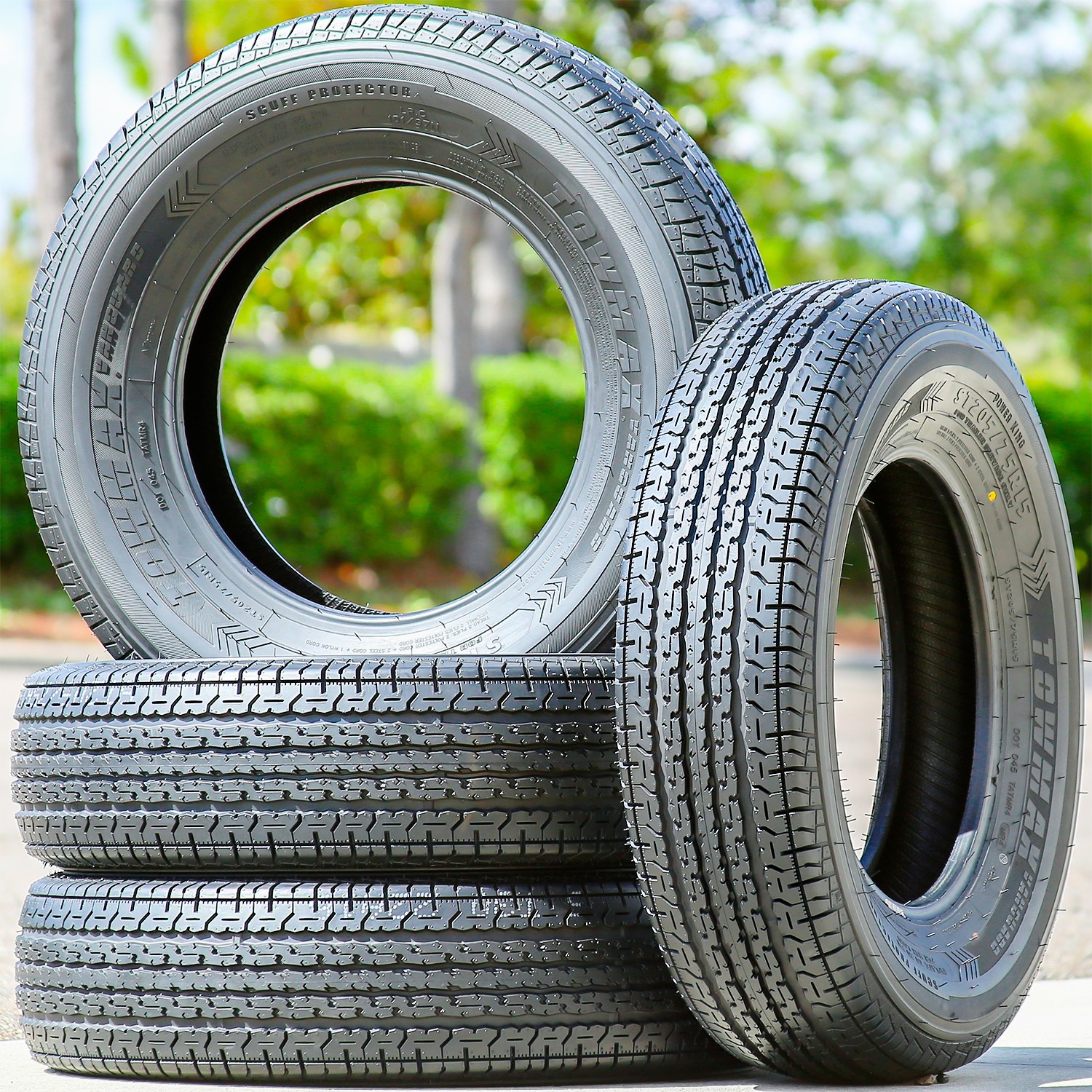 4 Tires ST 205/75R15 101/97N Load C 6 Ply Power King Towmax Vanguard Trailer