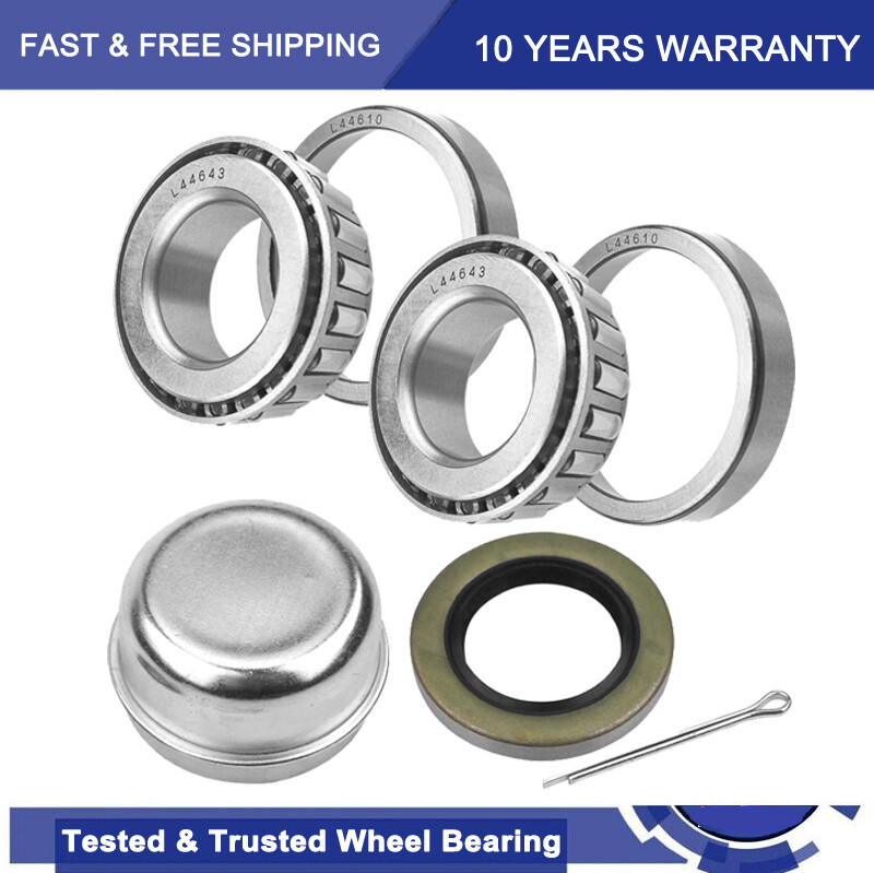 2,000 lb Trailer Bearing Kit L44649/10 L44649/10 Bearing 12192TB 1.25″ Seal Qty2