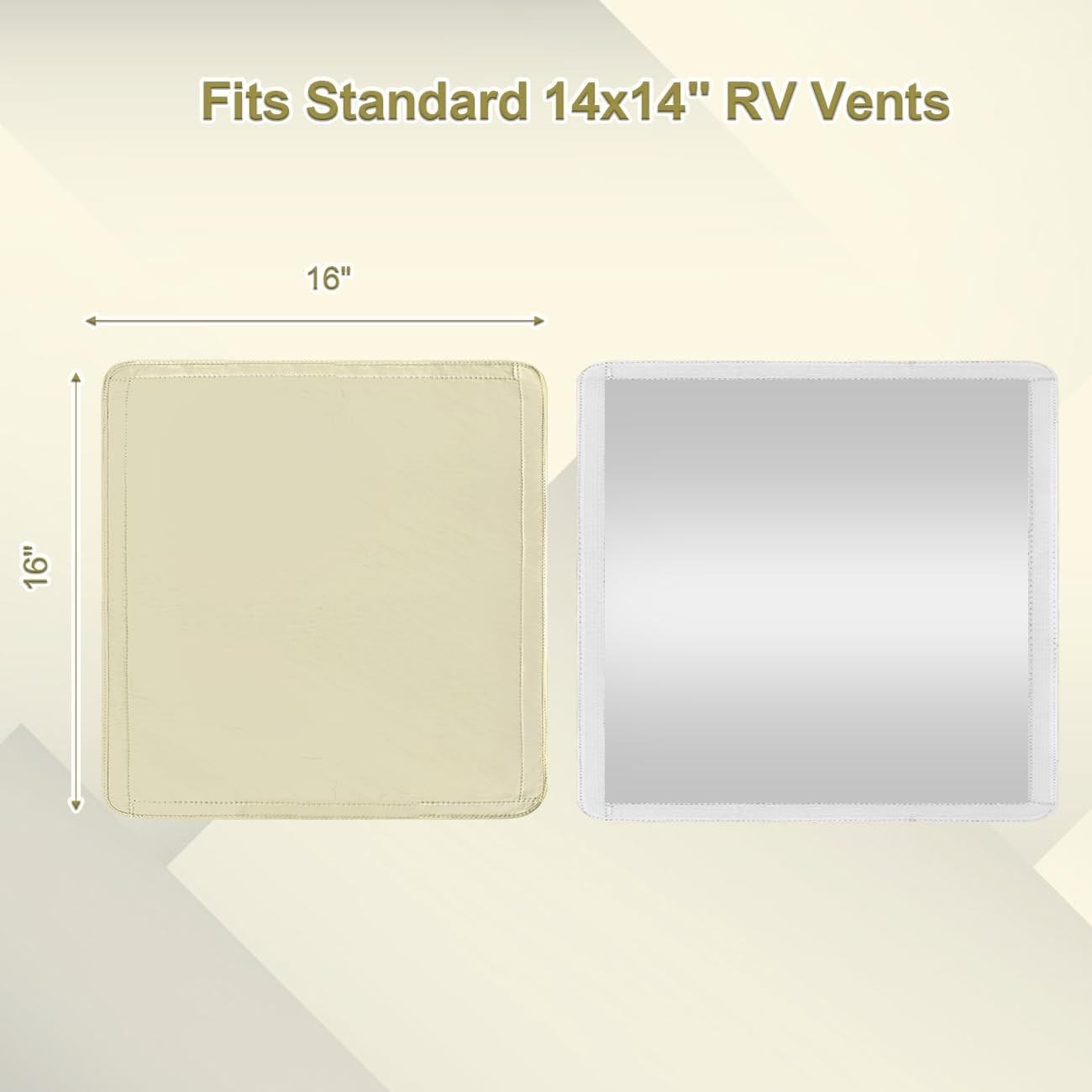 Lightweight 16×16 RV Skylight Cover – Insulating and Sun-Blocking, Beige Fabric