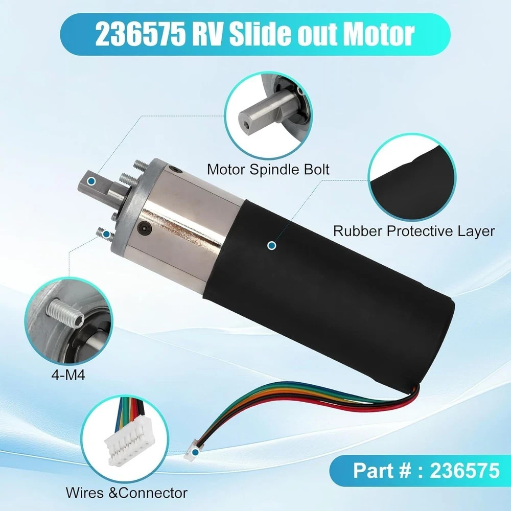 2pcs 236575 RV in-Wall Slide-Out Motor, IG-42 (10mm) Motor Assembly, 300:1 Hi…