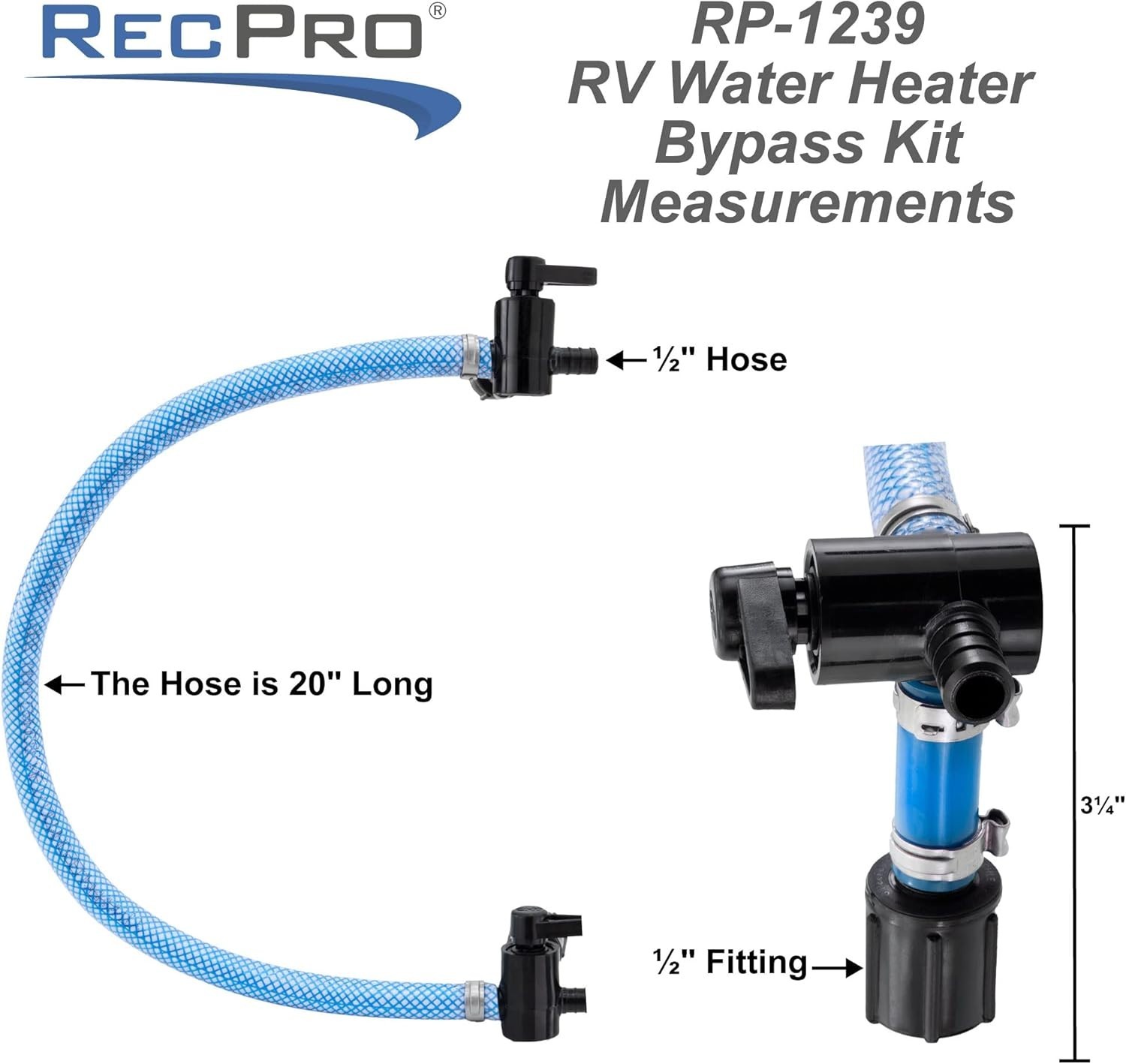 Compact Winterization Kit for RV Water Heaters | Durable Plastic Construction