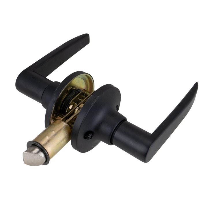 Global Link Aluminum RV Interior Lever Style Passage Lockset, Matte Black