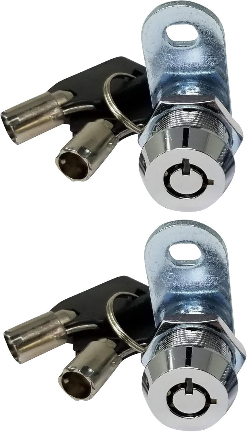 Secure Your Storage: 2-Pack Tubular Cam Locks with Non-Key Retaining Mechanism