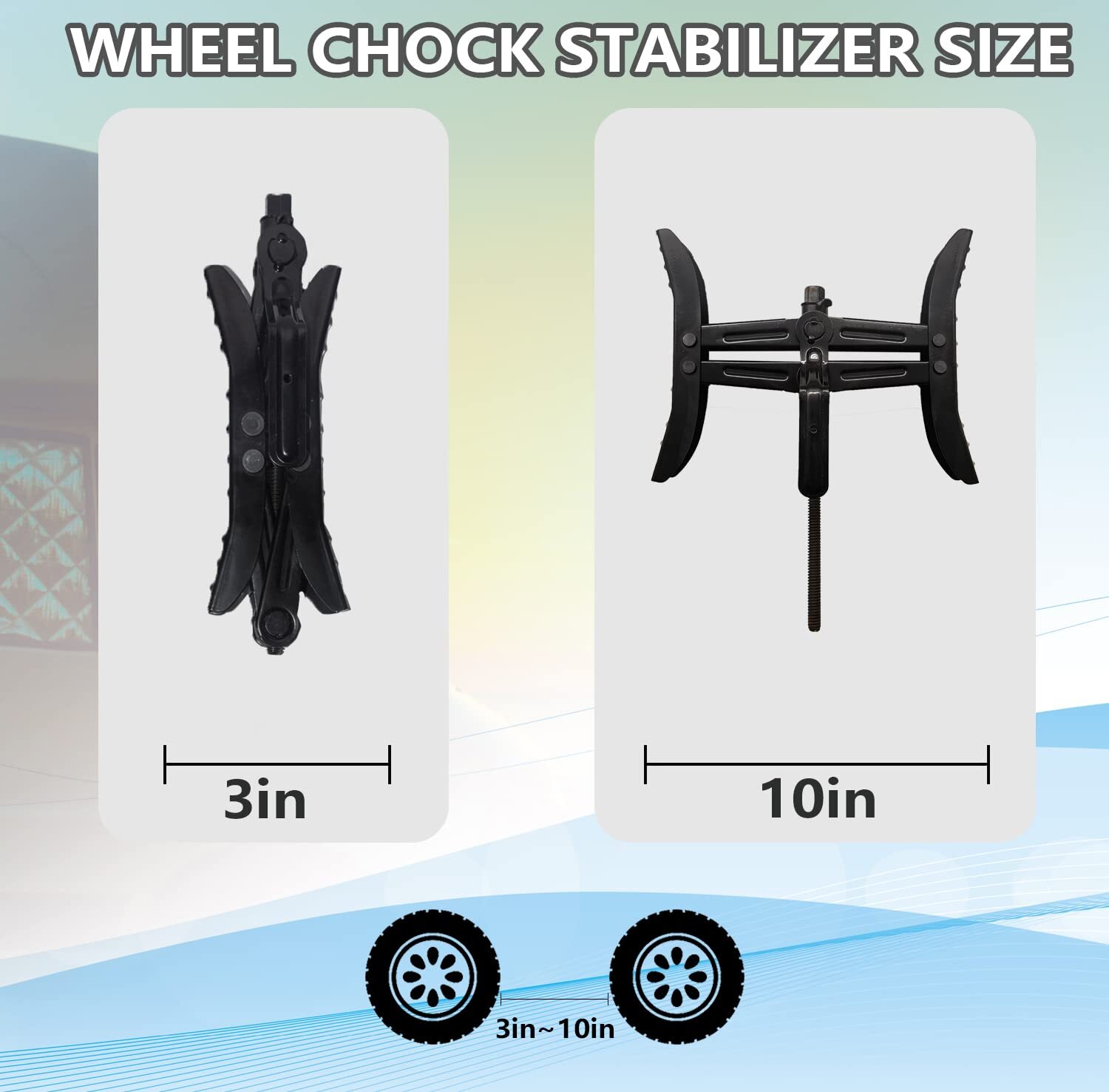Wheel Chock Stabilizer 2 Sets RV Tire Locking Scissor Accessories Kit