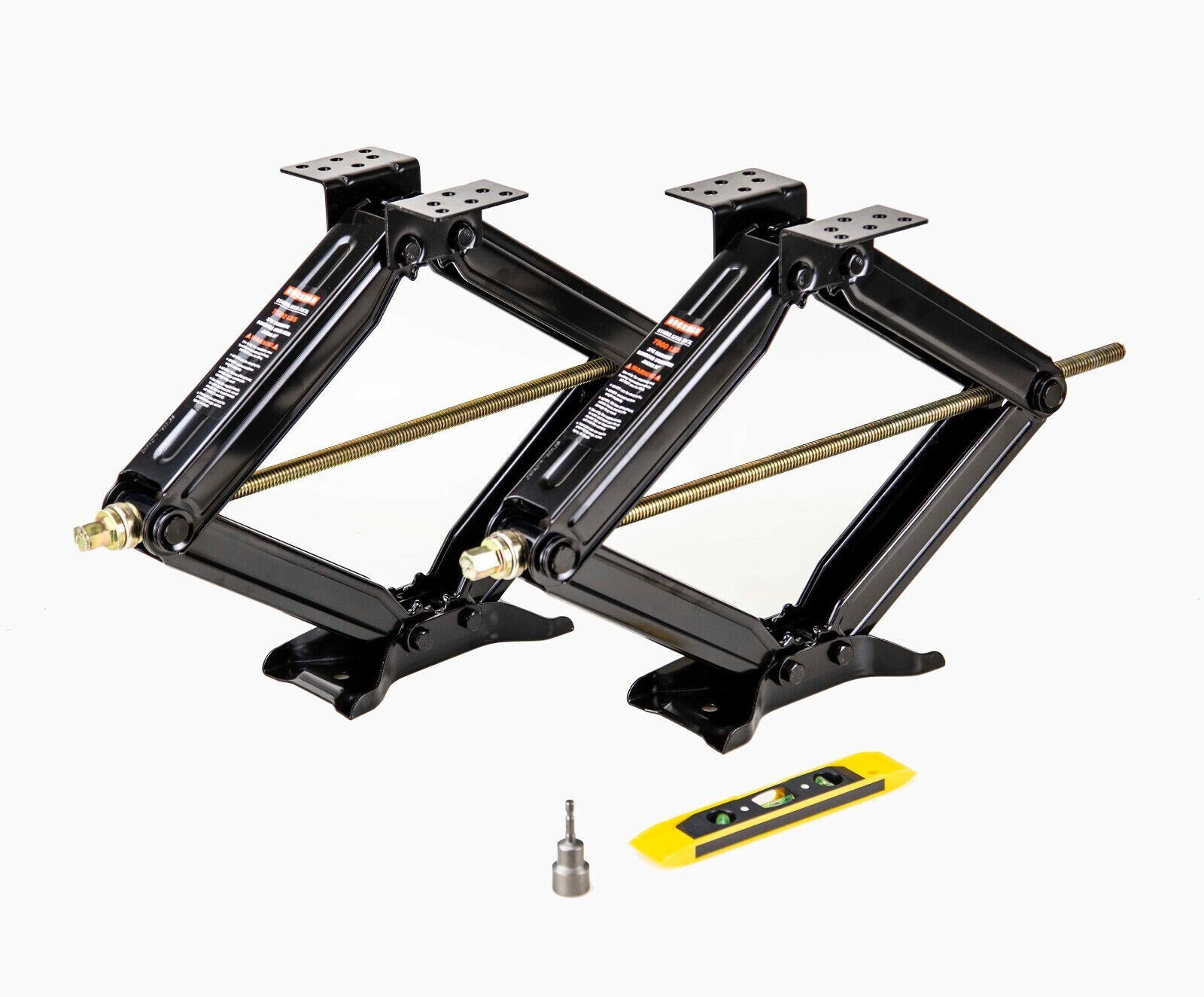 Rockman RV Camper Stabilizer Leveling Scissor Jacks Kit 24″ 7500lbs Set 2