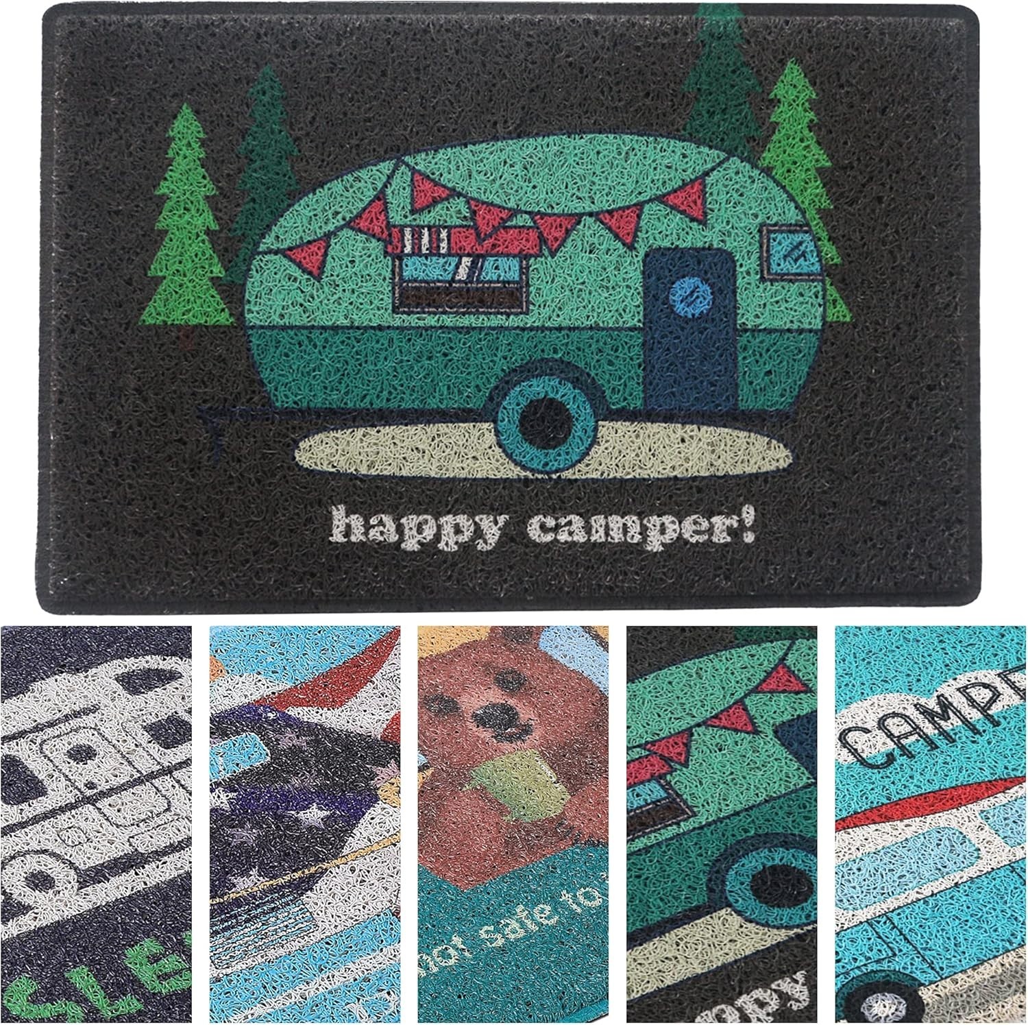 Charming Waterproof RV Door Mat – 24″x16″ Non-Slip Rug for Summer Adventures