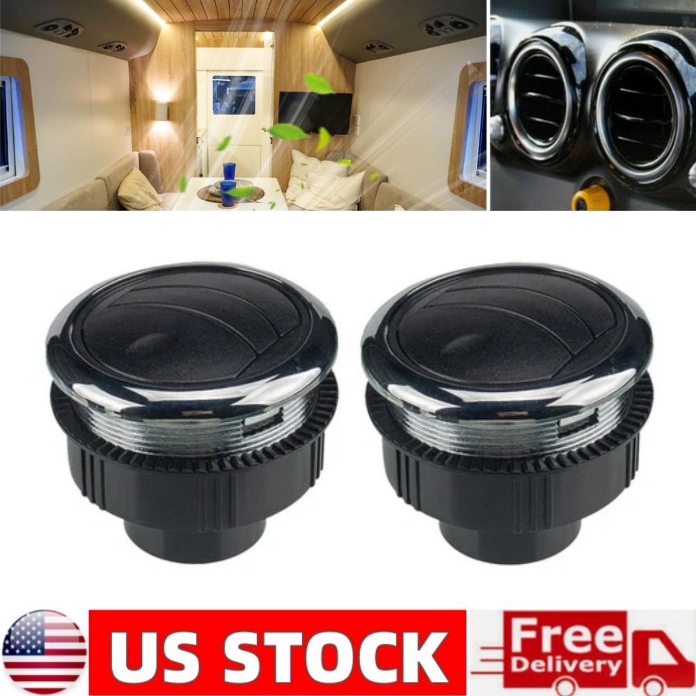 2Pcs AC Air Conditioning Outlet Vent Ceiling Fit for RV Bus Boat Caravan 46mm
