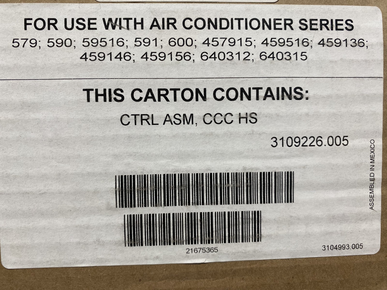 Dometic Duo-Therm CCC Electronic Control Kit / Control Box Assembly Part #31092