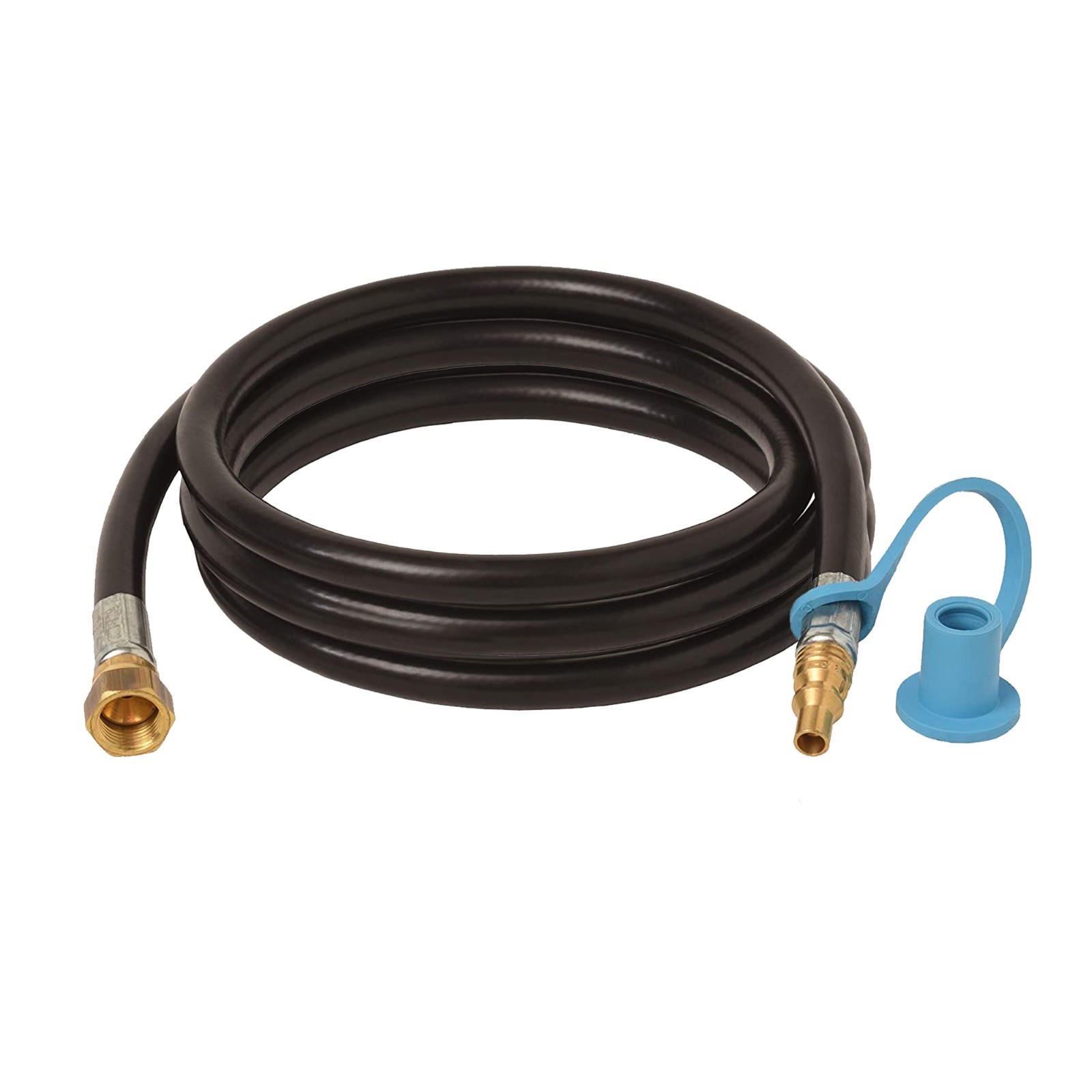 72″ RV Propane Hose 1/4″ Male Quick Disconnect Plug × 3/8″ Female Flare Swivel