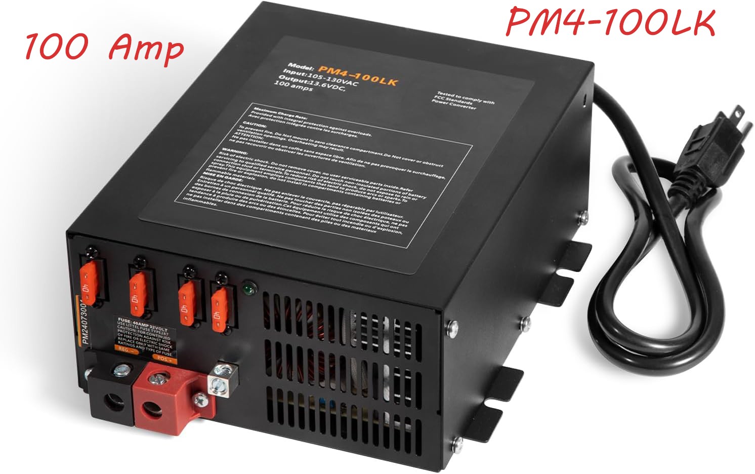 PM4-100LK RV Power Converter 100 Amp for Camper Lithium Battery Charging Center
