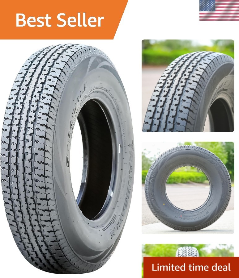 Durable 205/75R15 Trailer Tire – Load Range E, 10-Ply for Heavy-Duty Performance